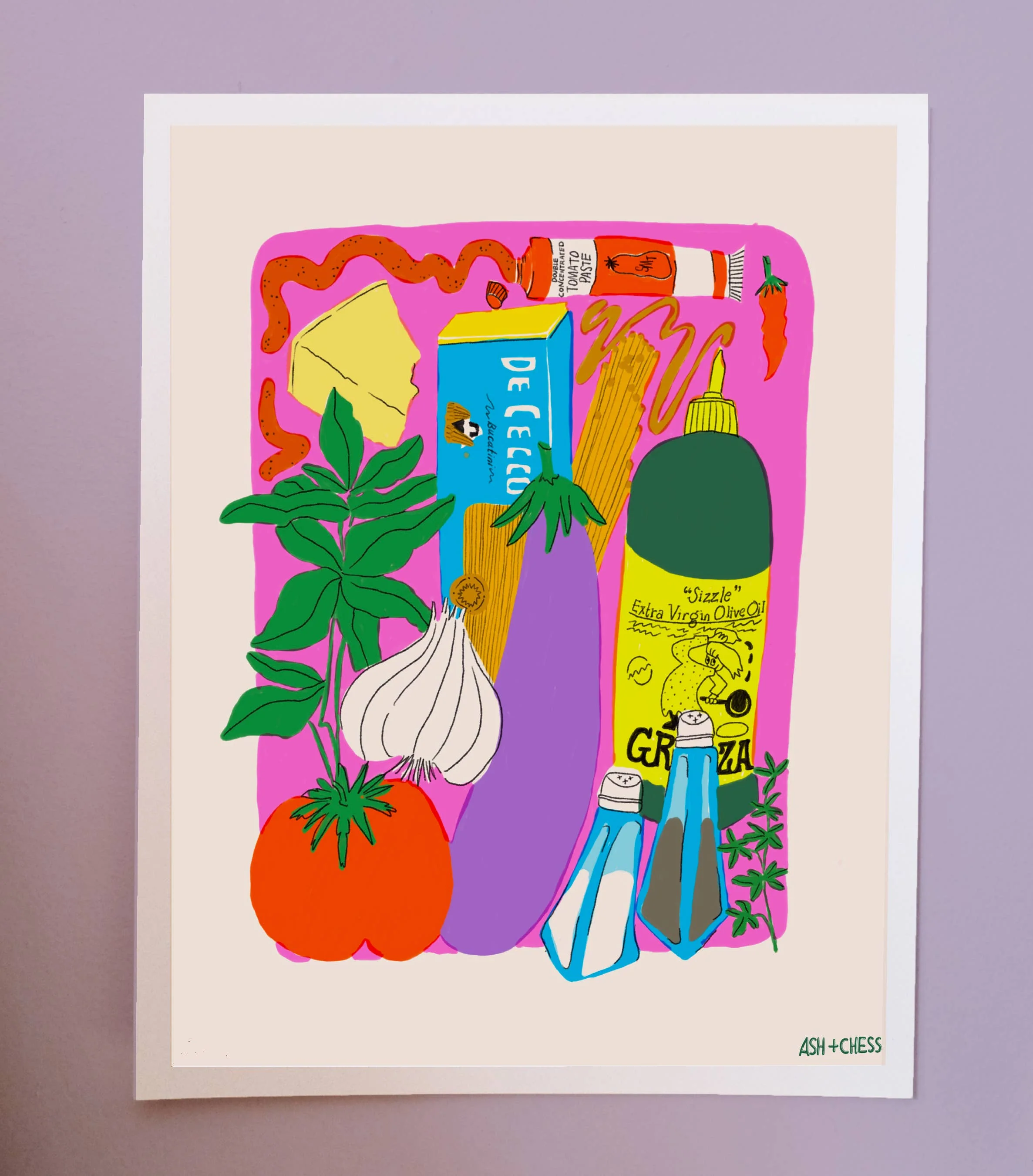 11" x 14" tomato sauce art print