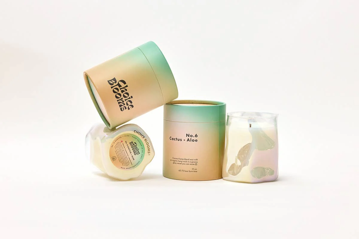 12oz. no. 6 cactus + aloe candle - Image 2
