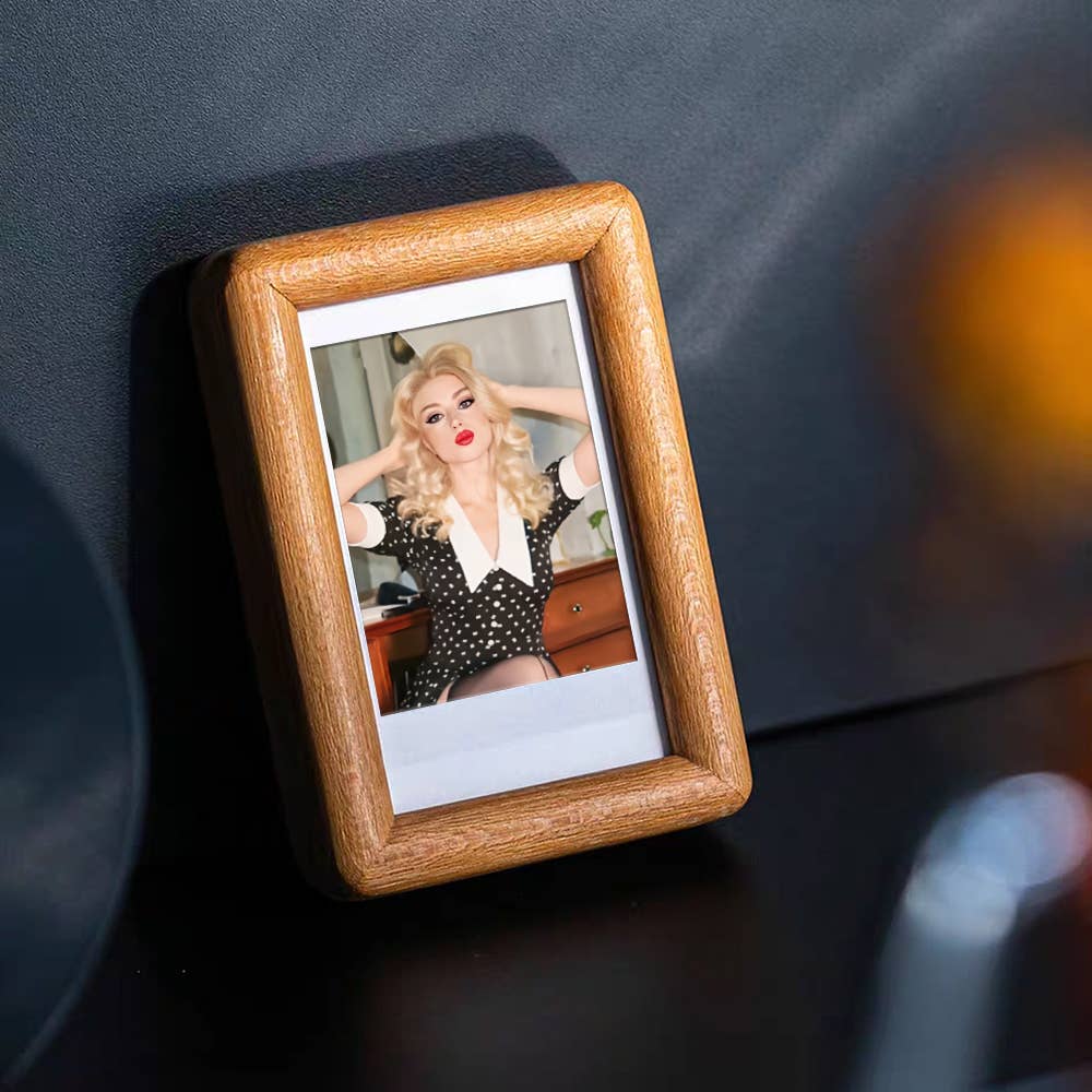 3" fridge magnet mini solid wood display frame - Image 10