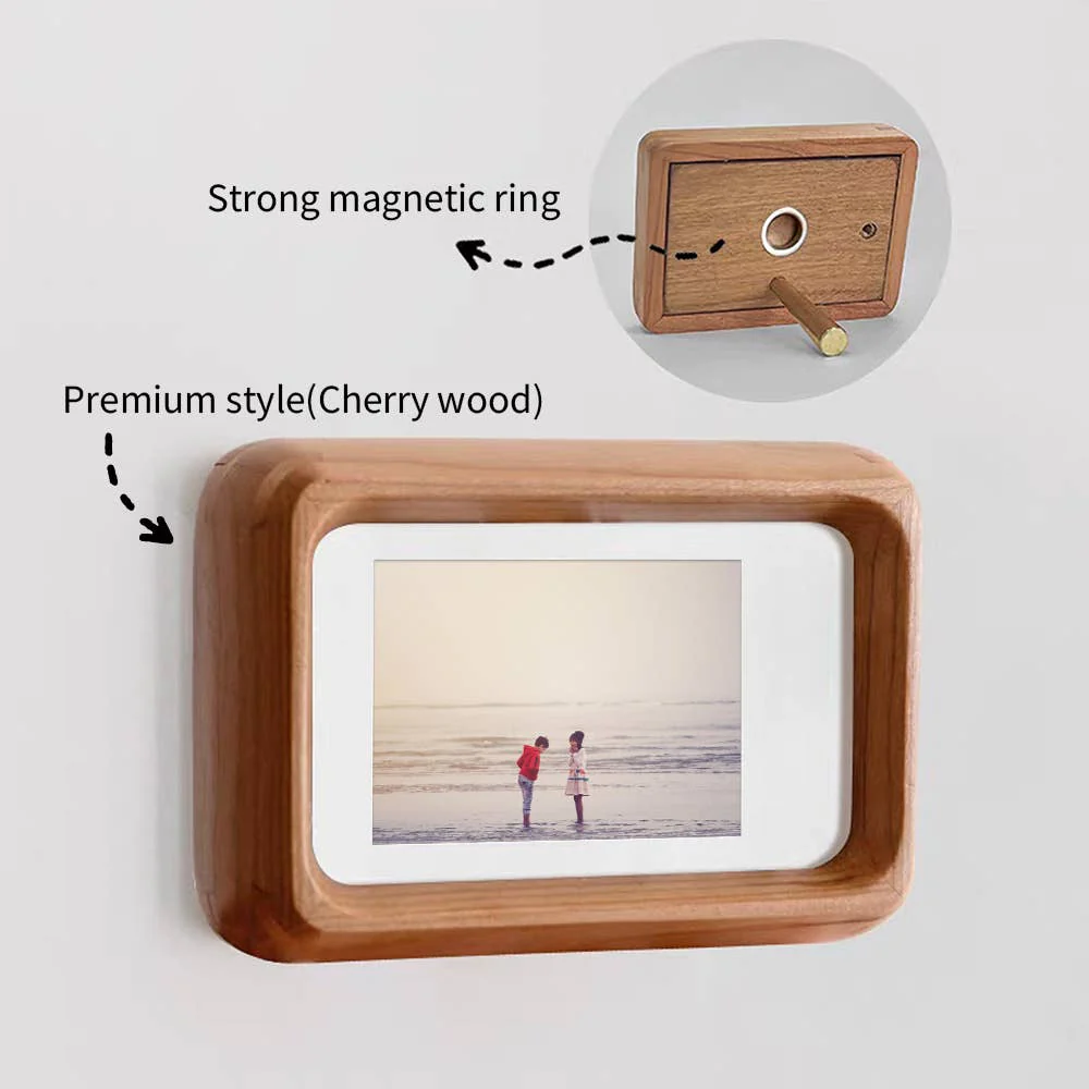 3" fridge magnet mini solid wood display frame - Image 2