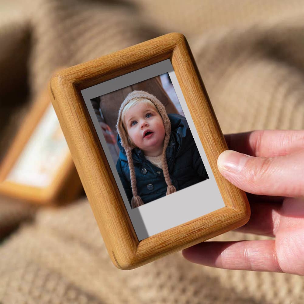 3" fridge magnet mini solid wood display frame - Image 4