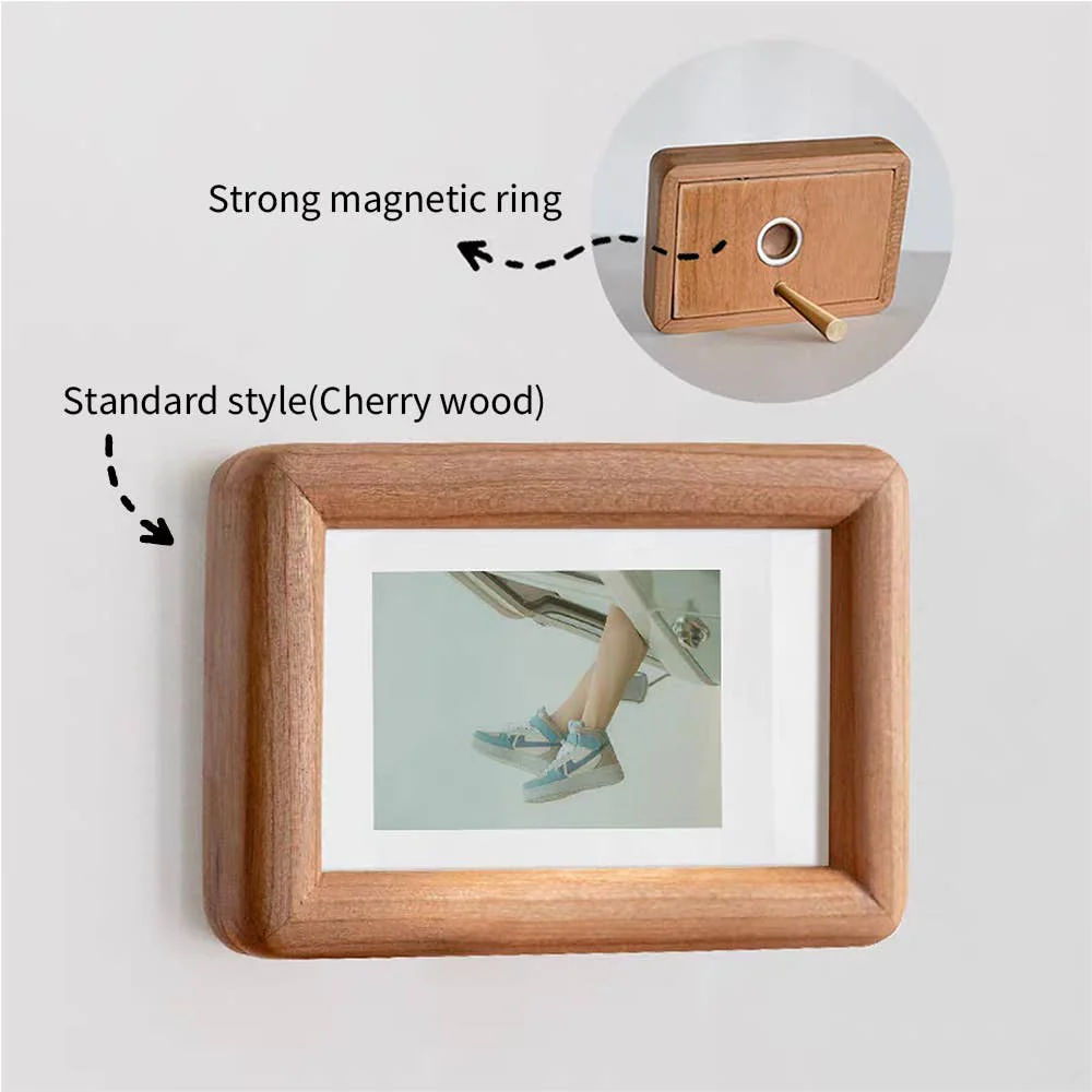 3" fridge magnet mini solid wood display frame - Image 5