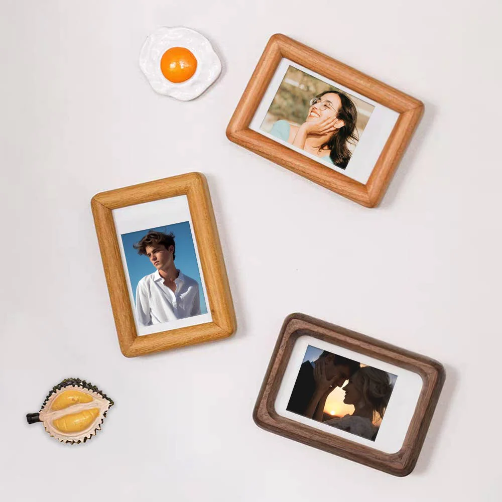 3" fridge magnet mini solid wood display frame - Image 6