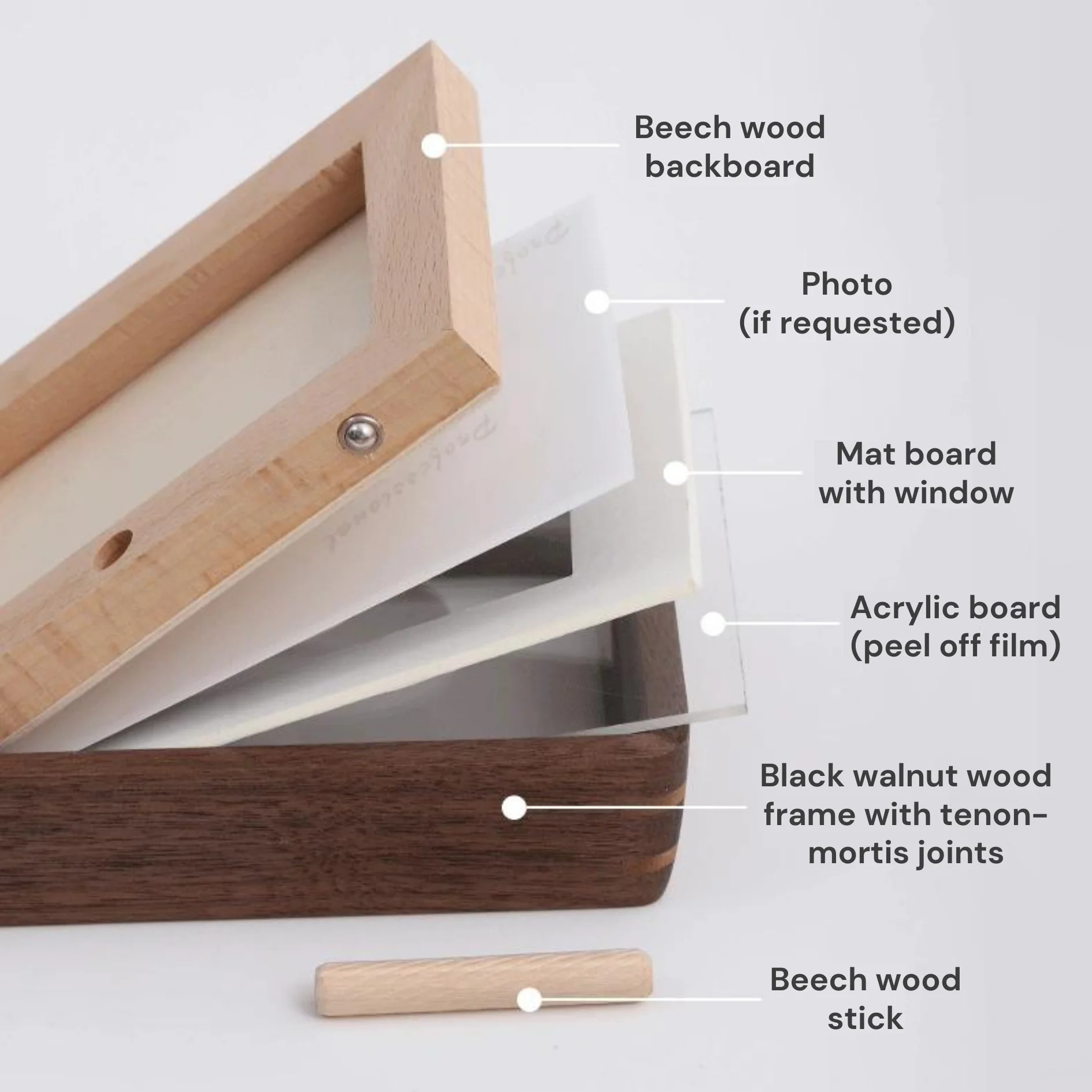 4x6" picture frame | solid wood - Image 10
