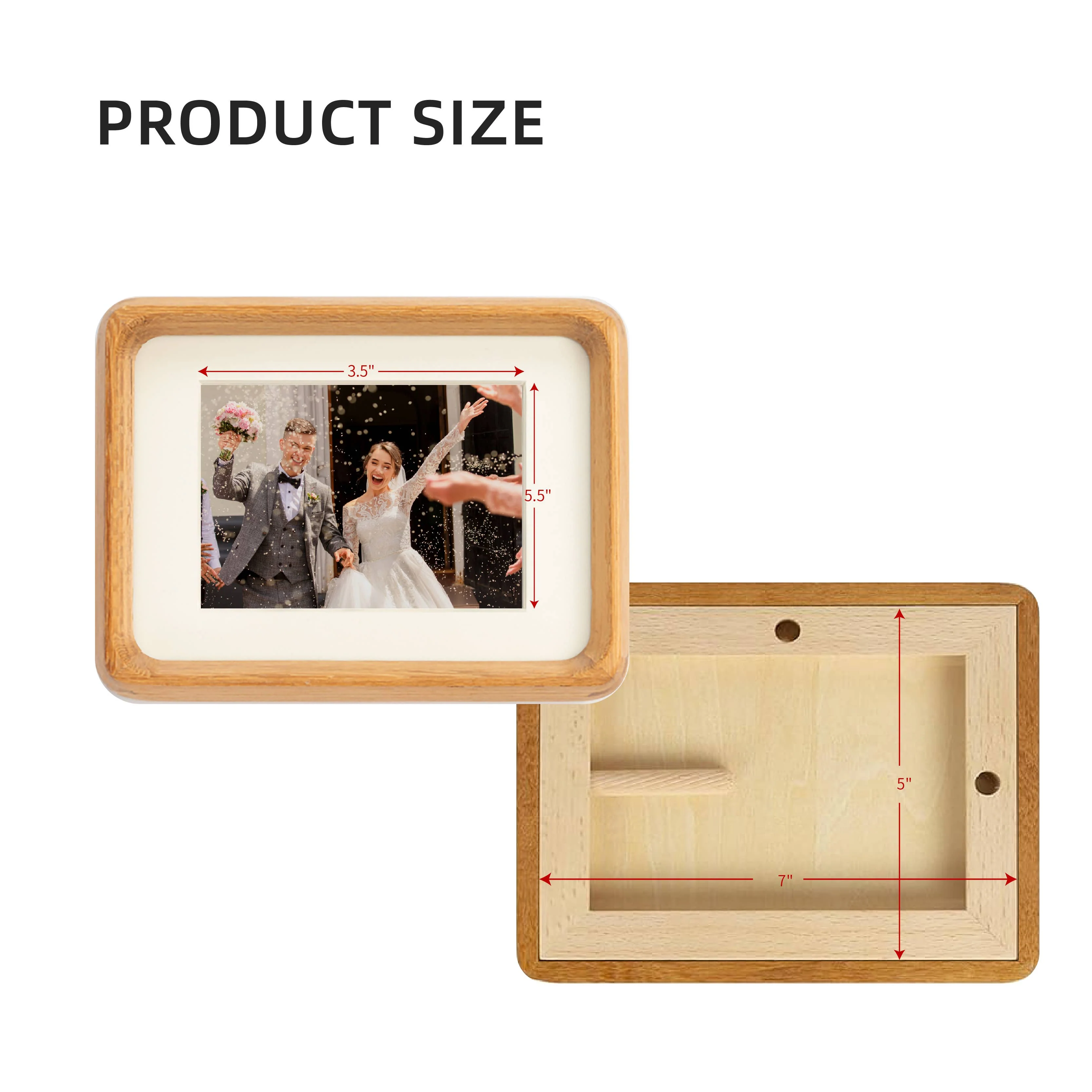 5x7" solid wood picture frame - Image 3