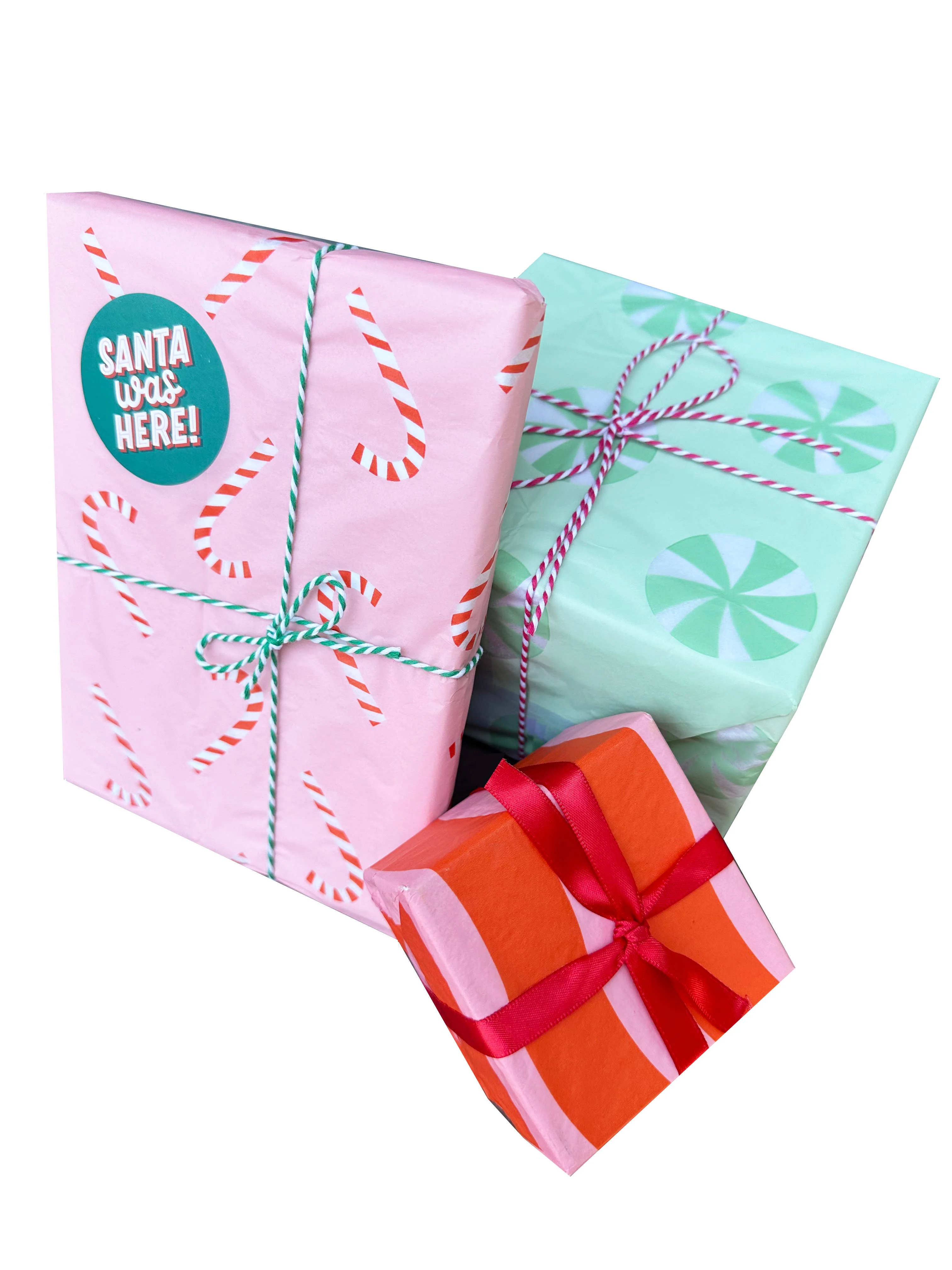 candy cane holiday tissue paper - Image 2