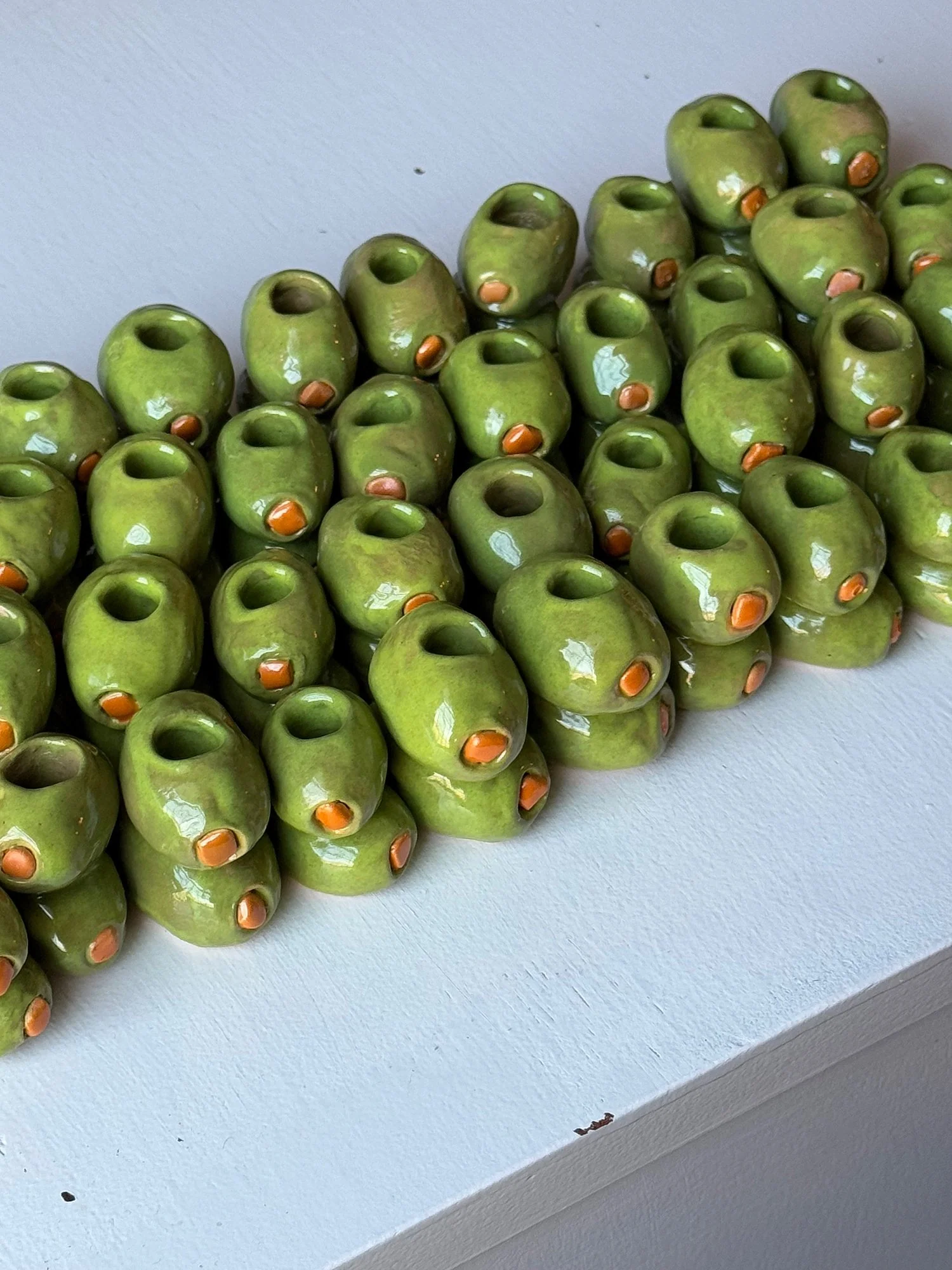 ceramic pimento olives toothpick holder - Image 3