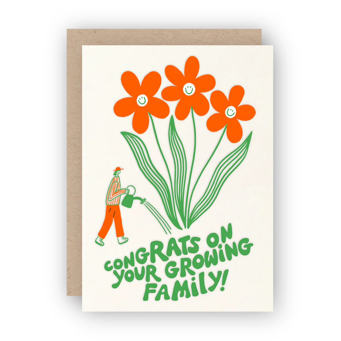 congrats on your growing family! letterpress greeting card - Image 2