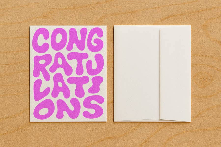 congratulations - blank card - Image 3