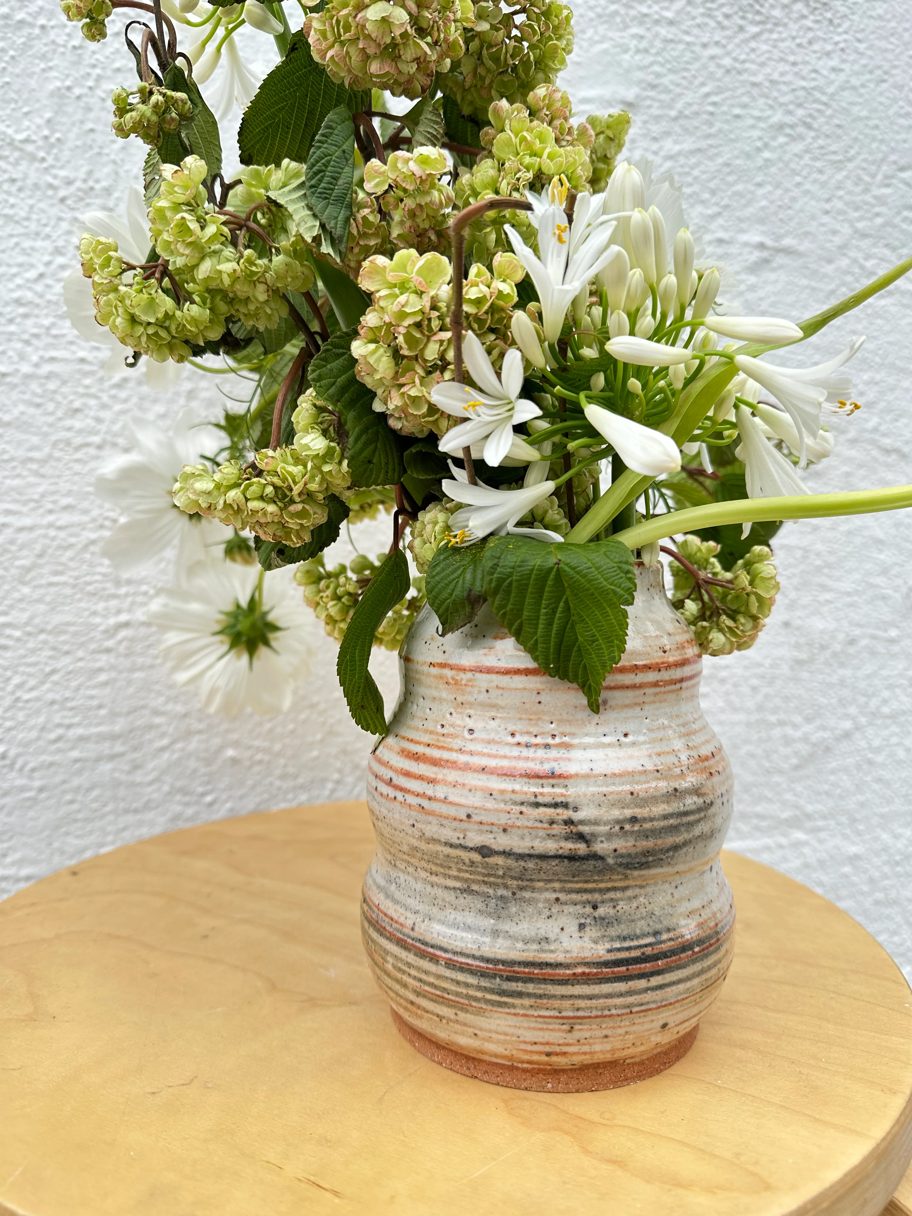 wild roots goldie striped, speckled medium vase with carbon trapping - Image 3
