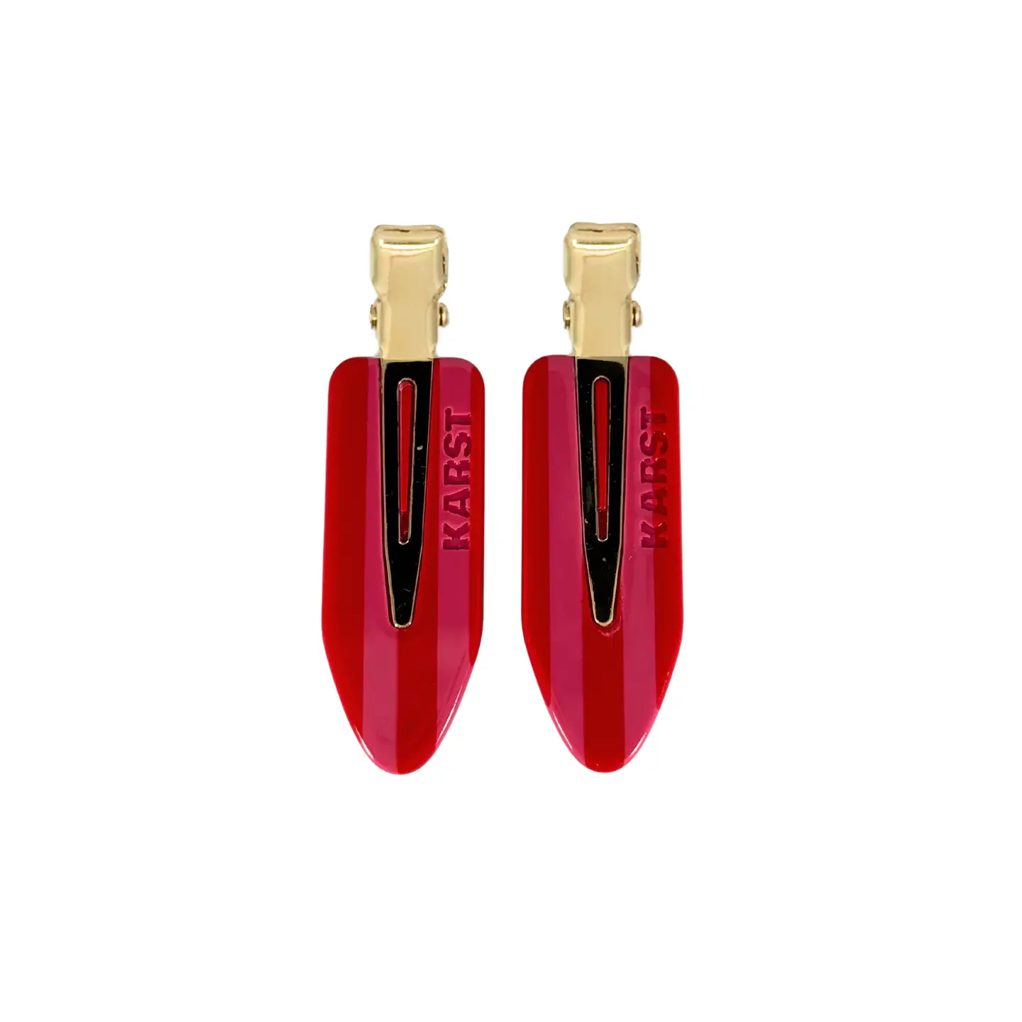 creaseless clips (set of 2) — candy cane