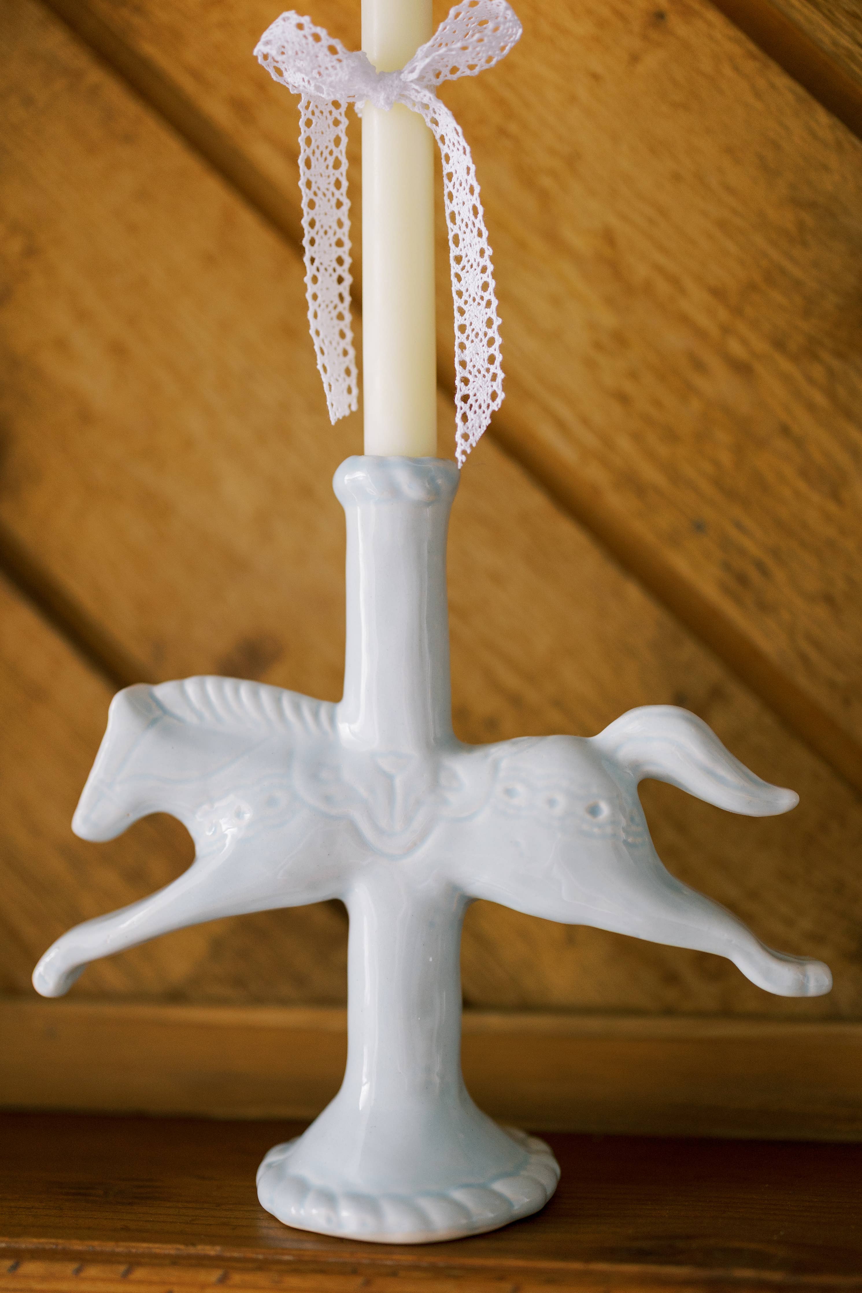 dala horse candlestick holder | ceramic candlestick - Image 3