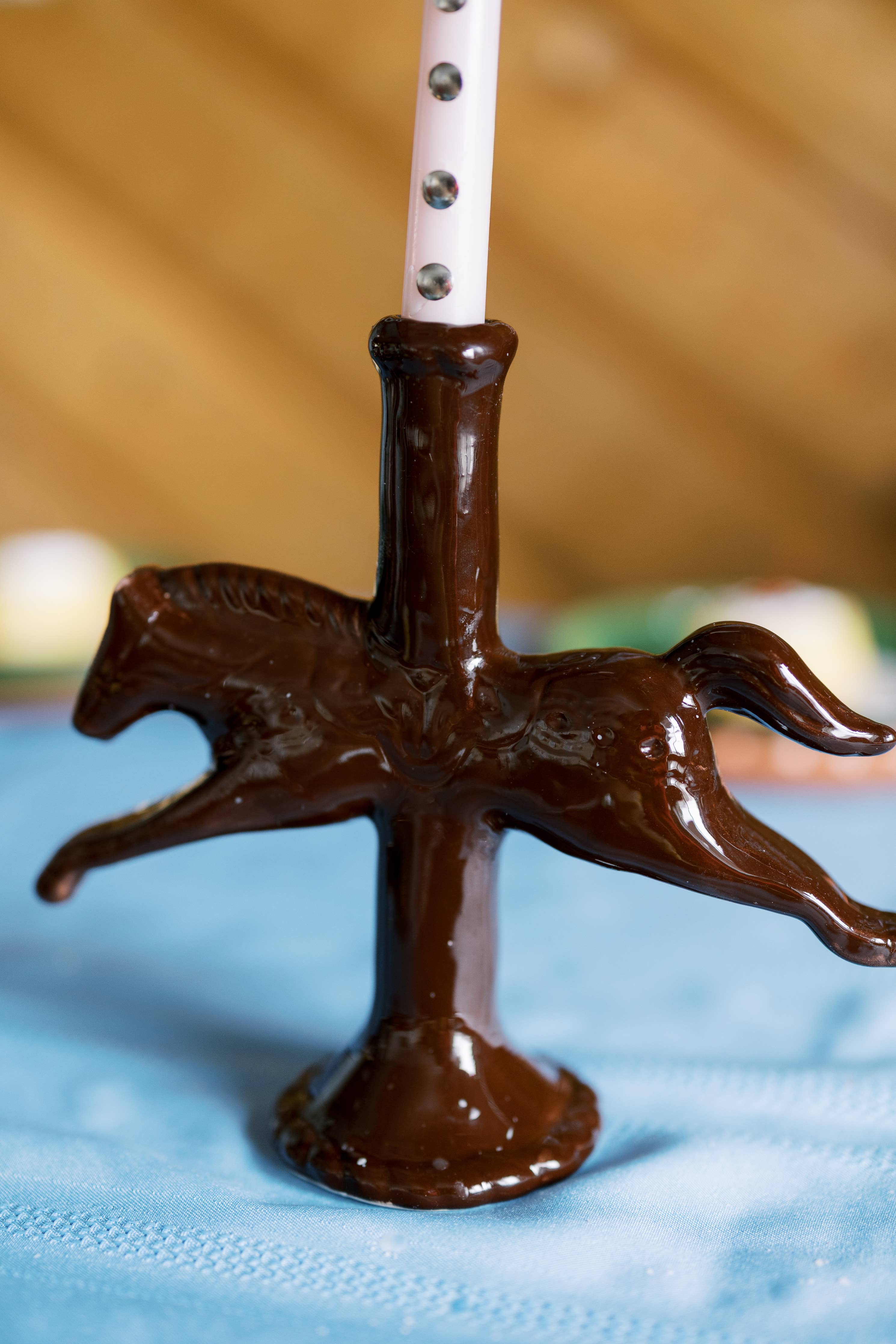 dala horse candlestick holder | ceramic candlestick - Image 4