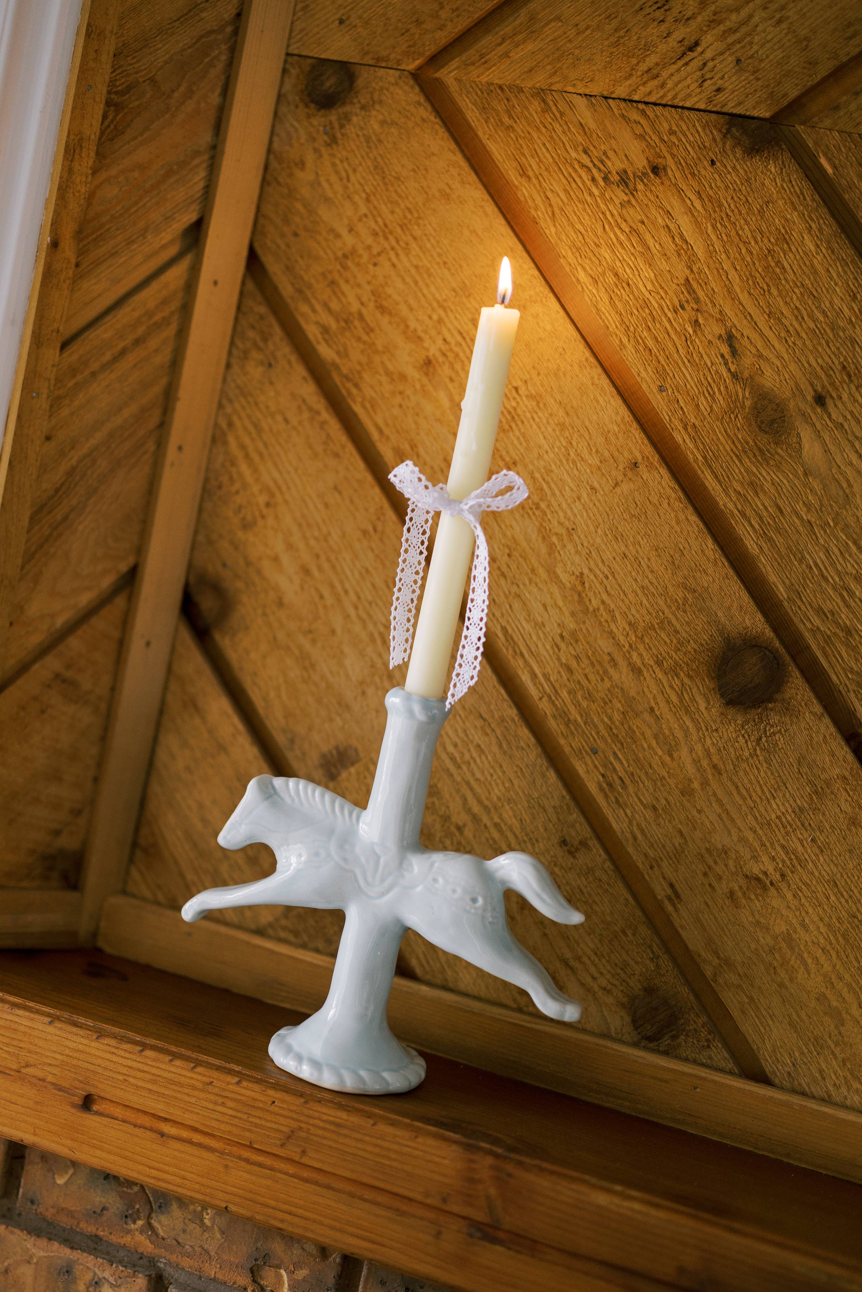 dala horse candlestick holder | ceramic candlestick - Image 5