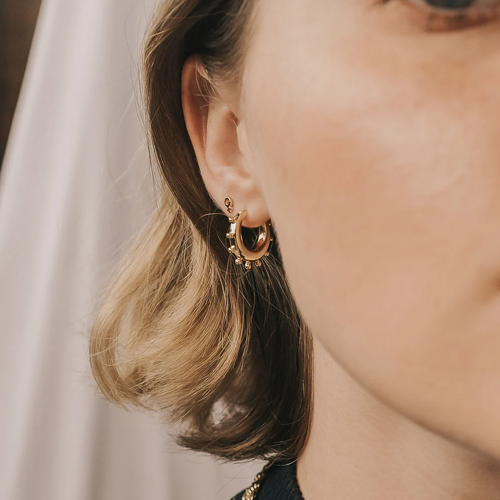 femme vermeil studs - Image 4