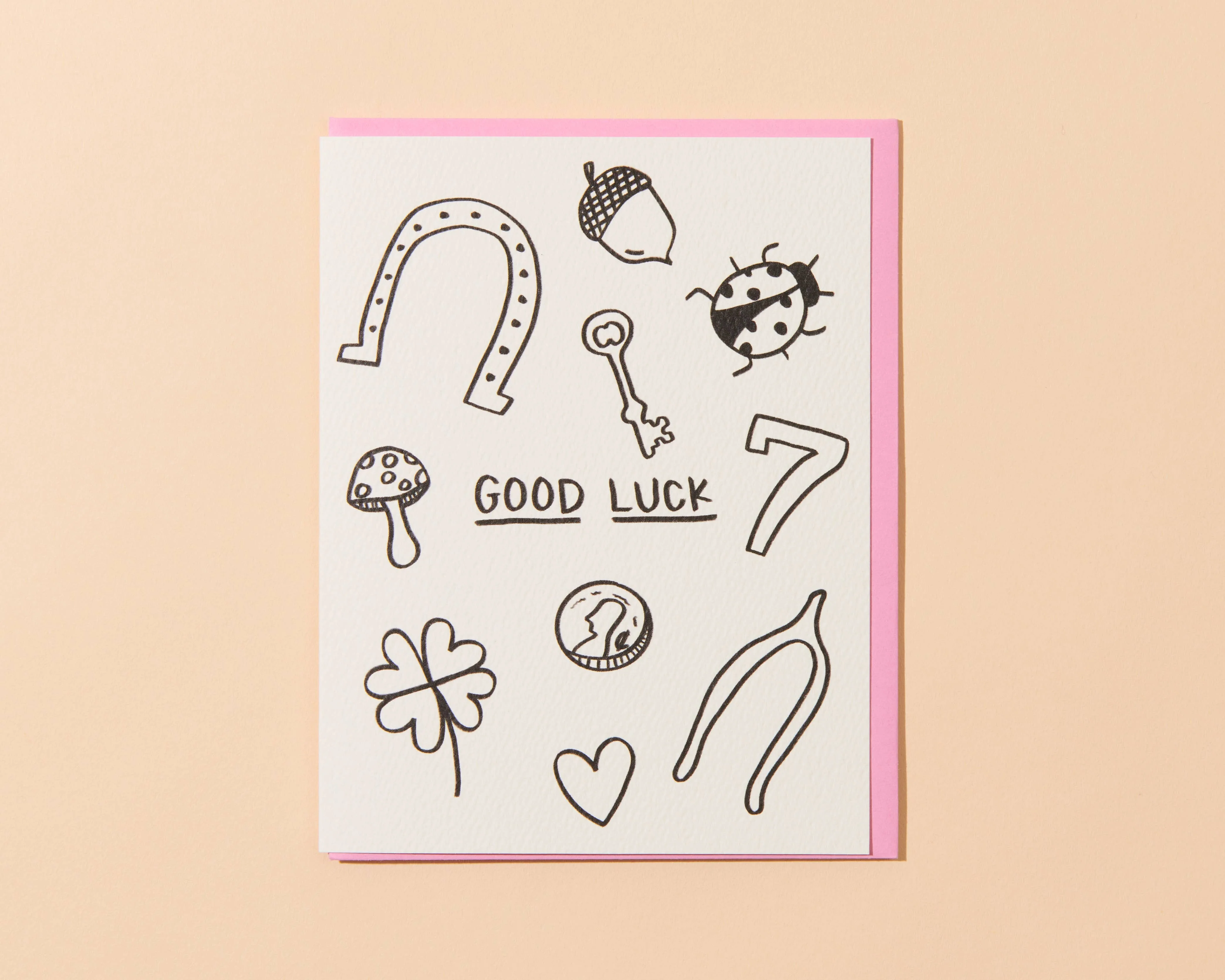 good luck charms greeting card