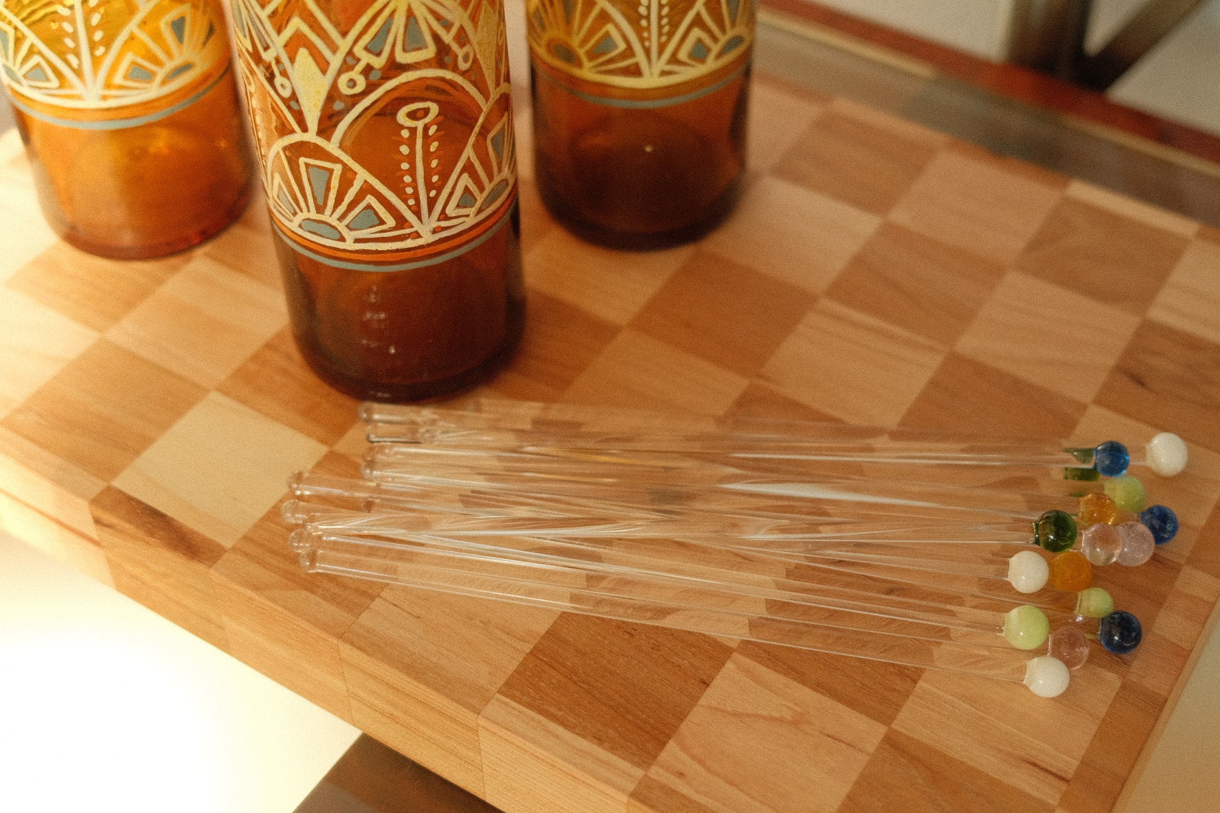 hand blown bulb cocktail stirrers - Image 3