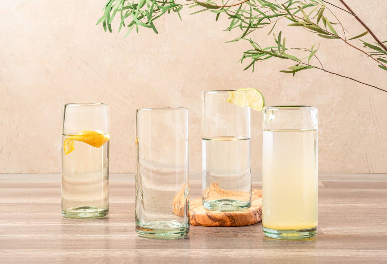 handblown mexican highball glasses