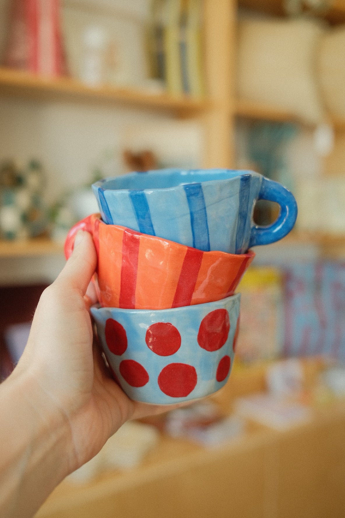 handpinched striped/dot mug - Image 3