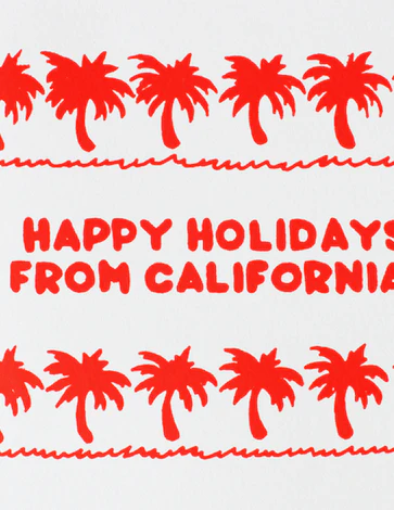 happy holidays from california greeting card - Image 2