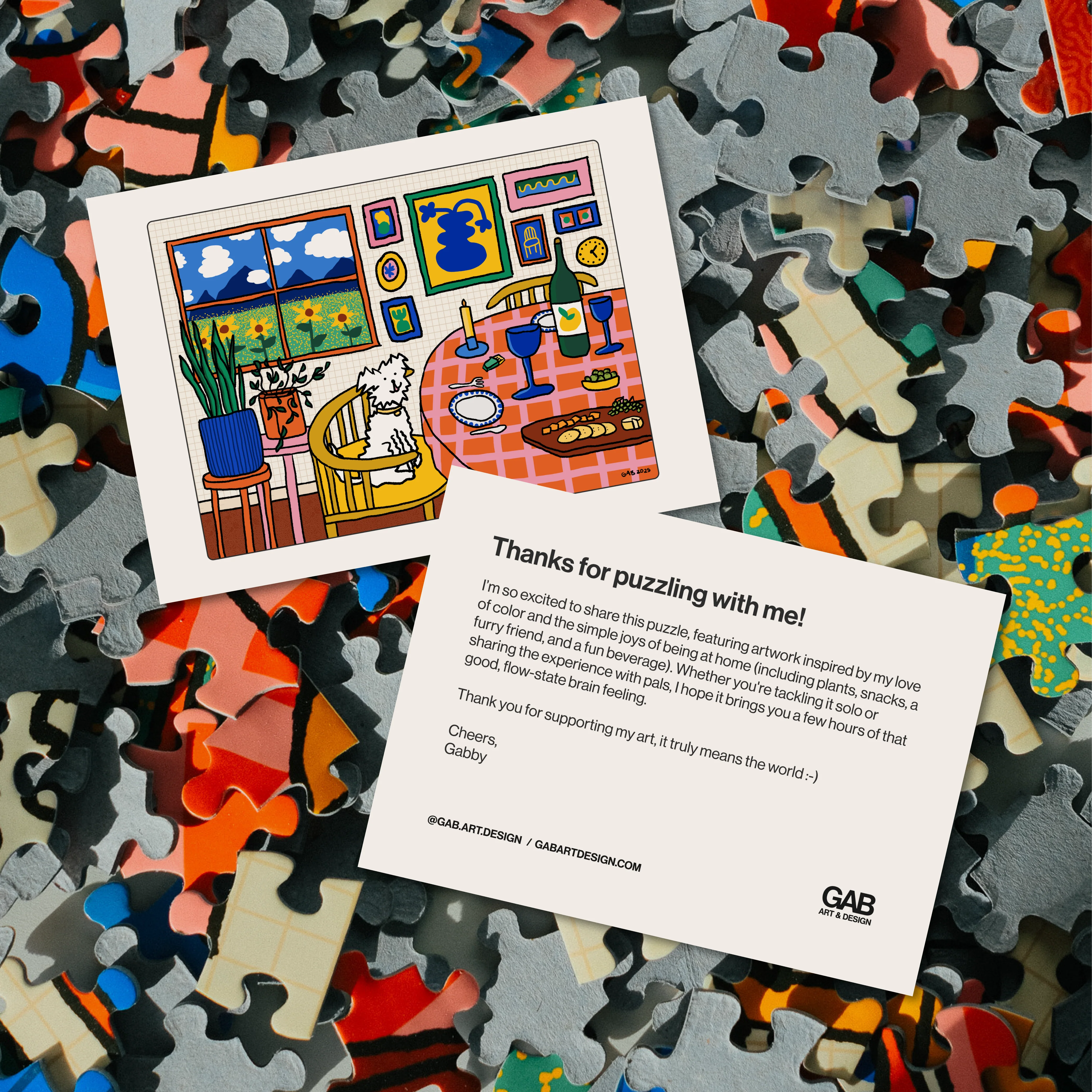 happy home illustrated 500-piece jigsaw puzzle - Image 8