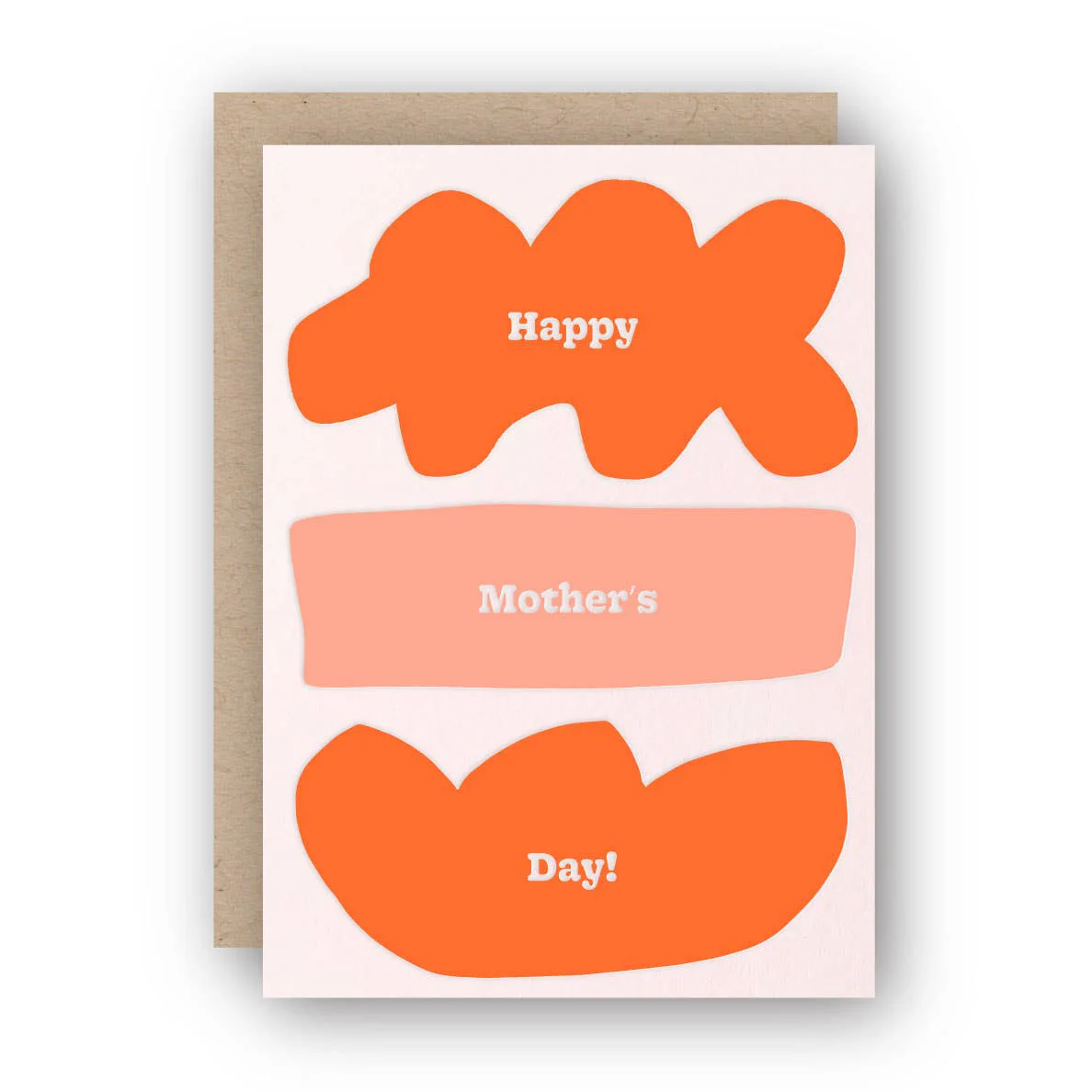 happy mother's day letterpress shapes greeting card - Image 2