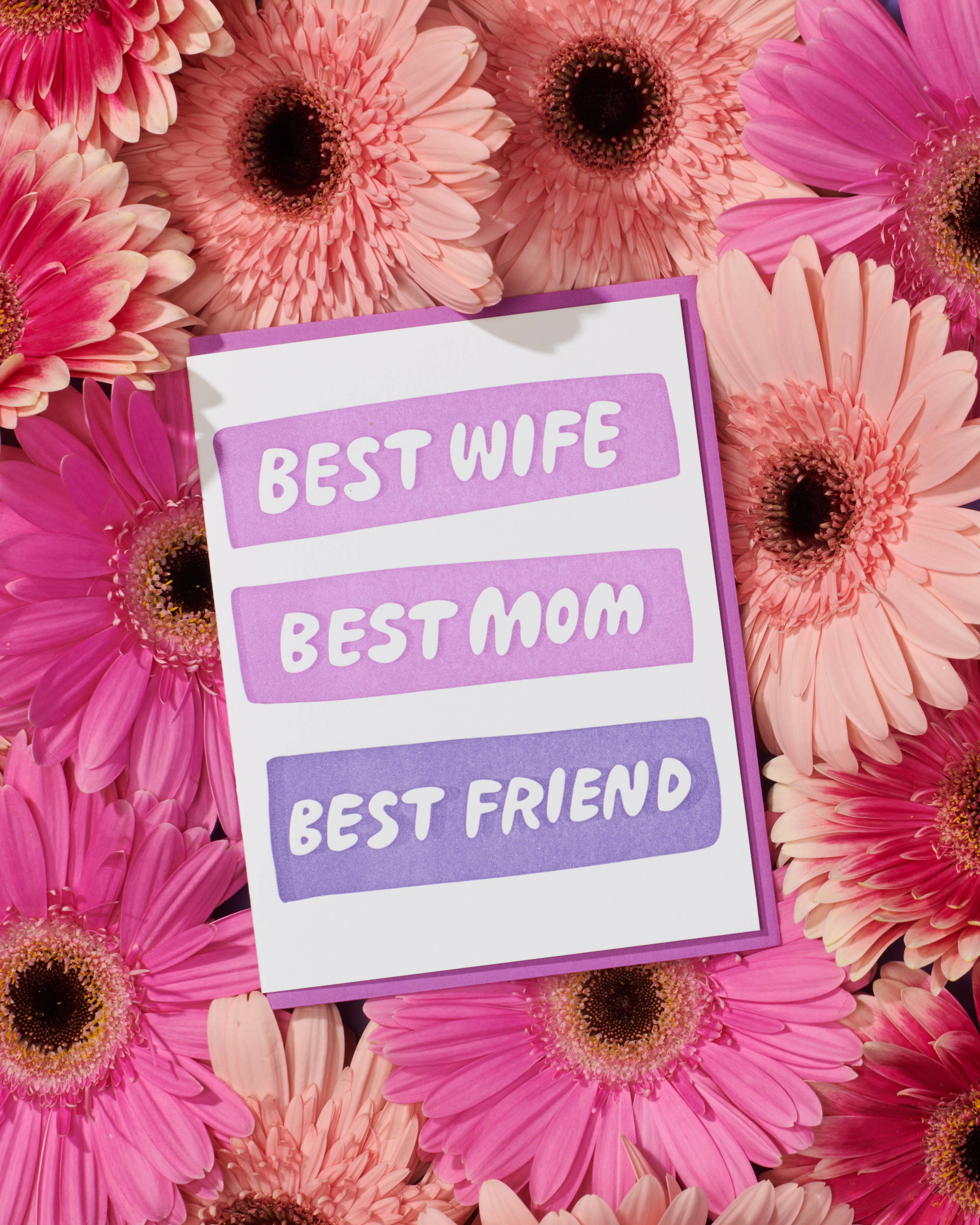 letterpress mother's day card—best wife/ best friend (sweet) - Image 2