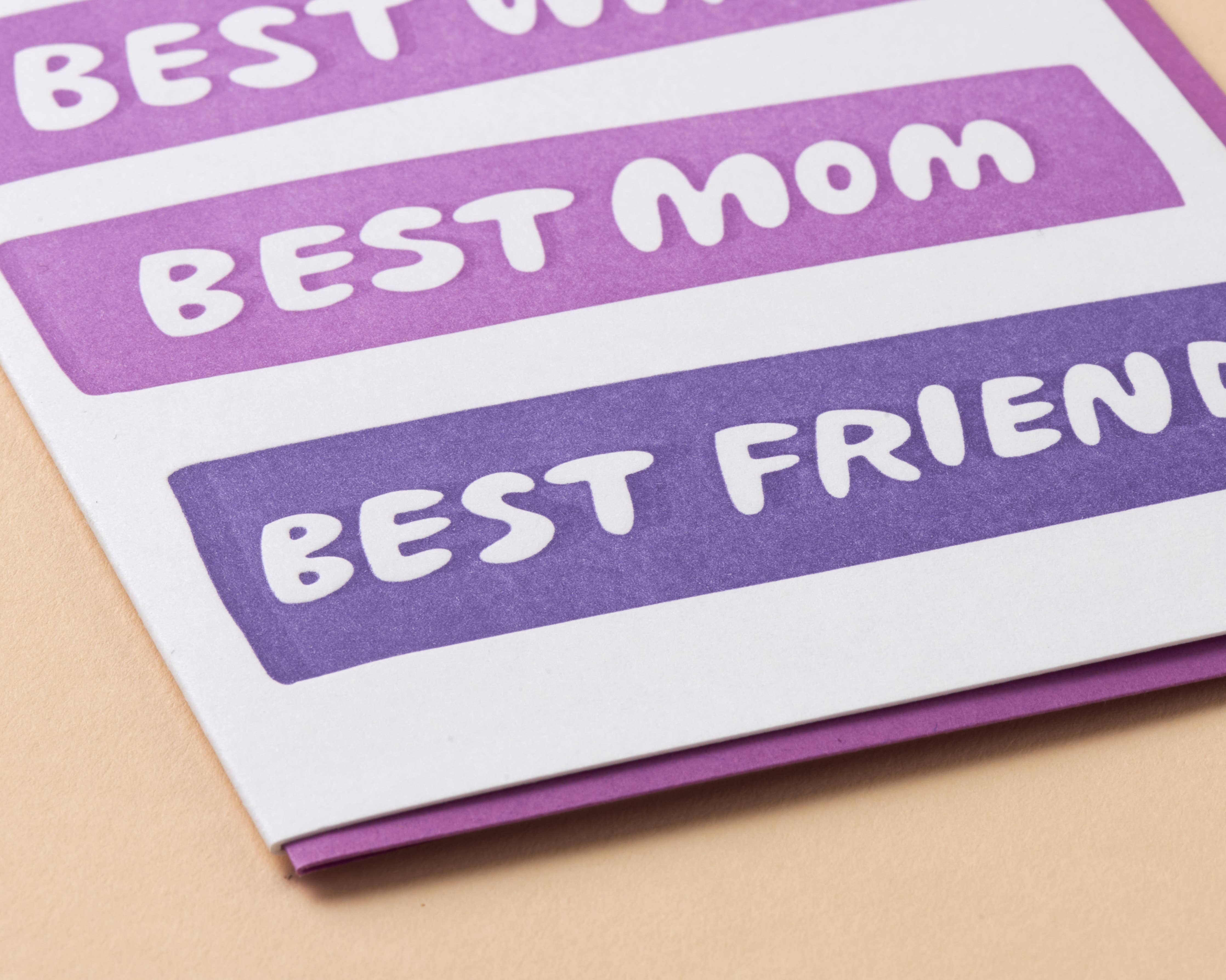 letterpress mother's day card—best wife/ best friend (sweet) - Image 3