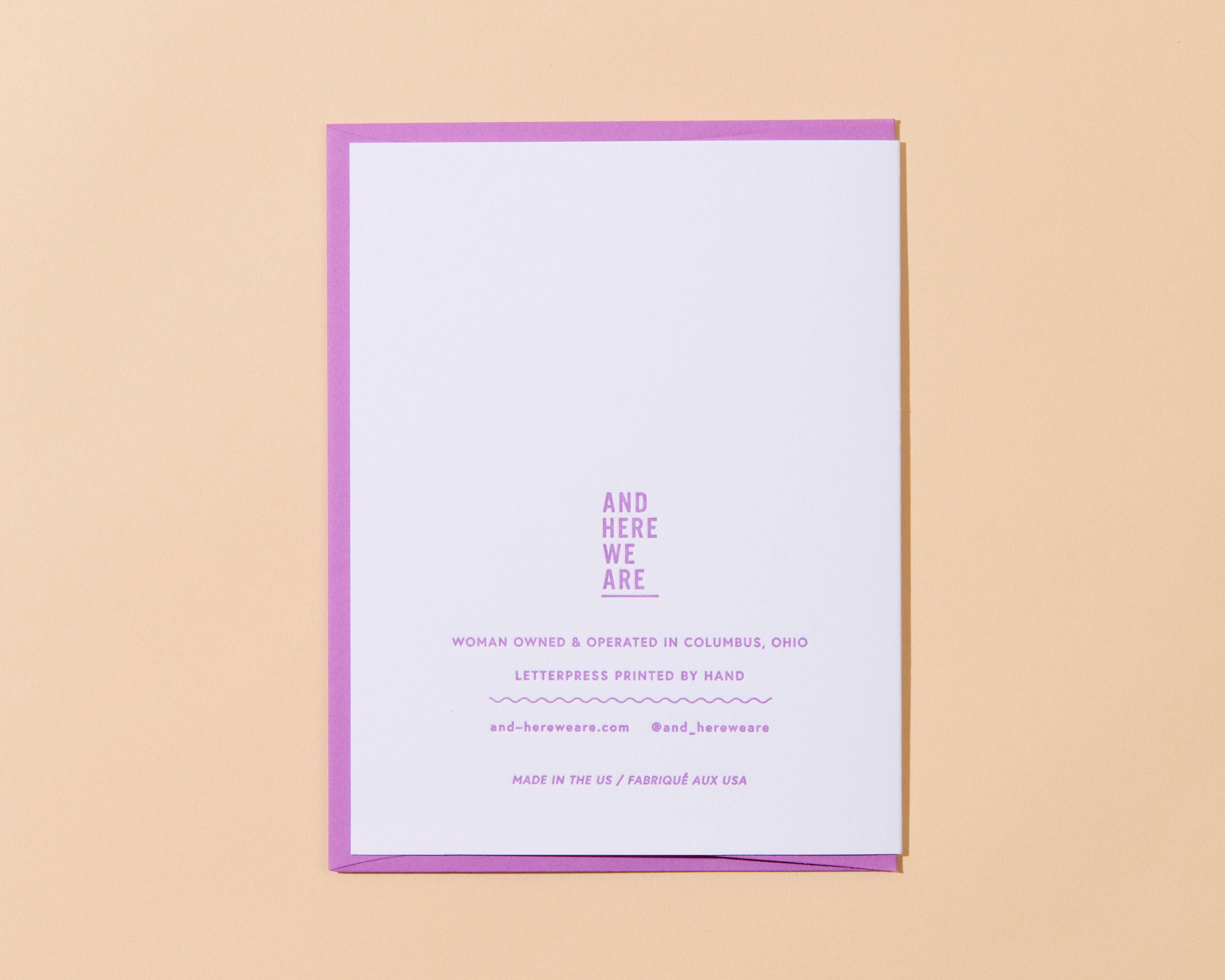 letterpress mother's day card—best wife/ best friend (sweet) - Image 4