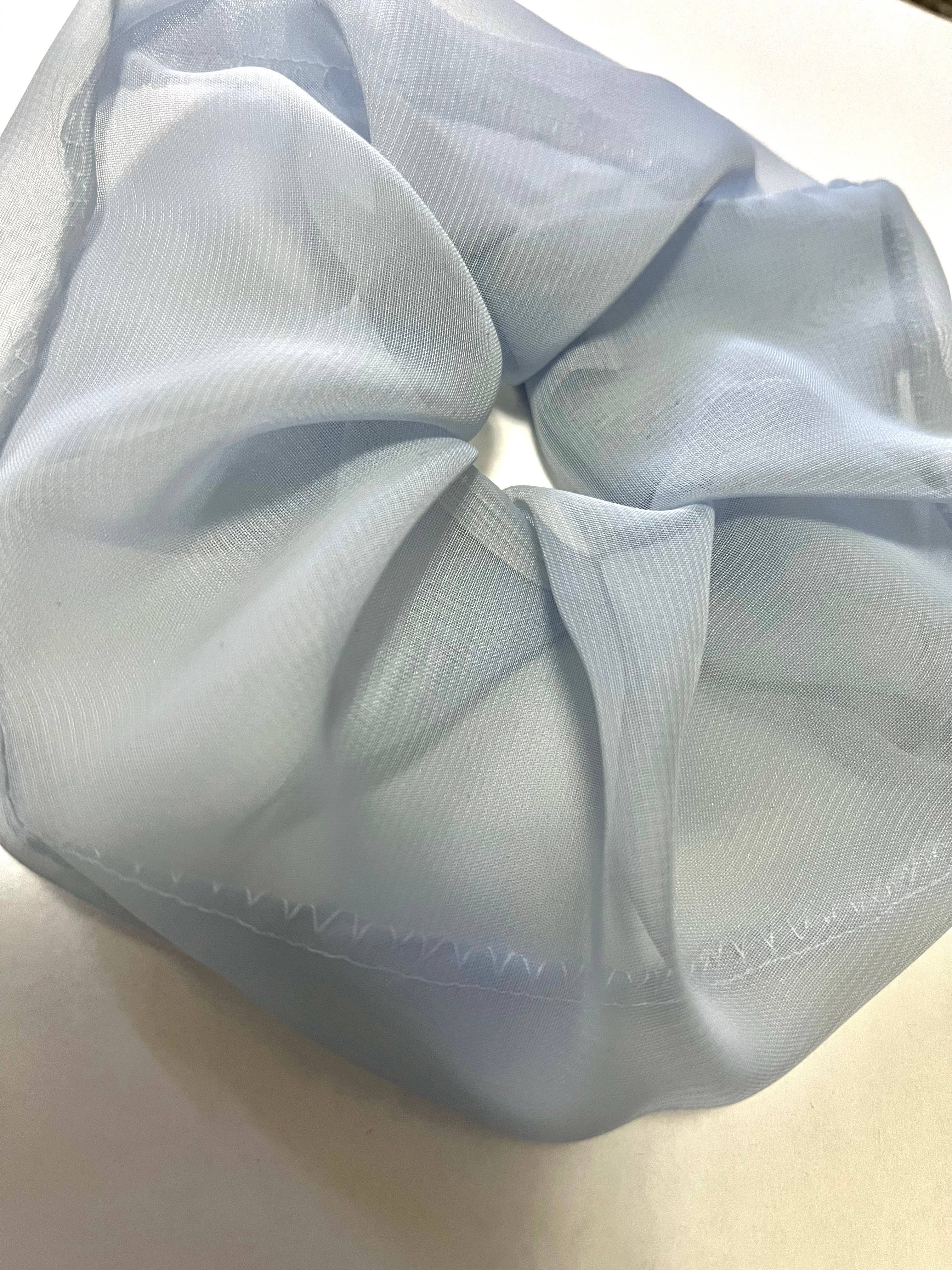 light blue mesh scrunchie - Image 2