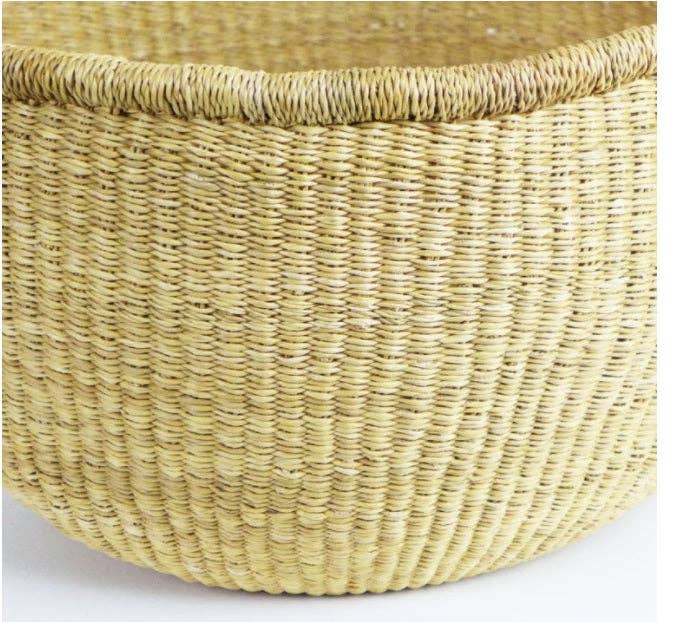 Medium African Bolga Ghana Market Basket Dye Free 11"-13" - Image 4