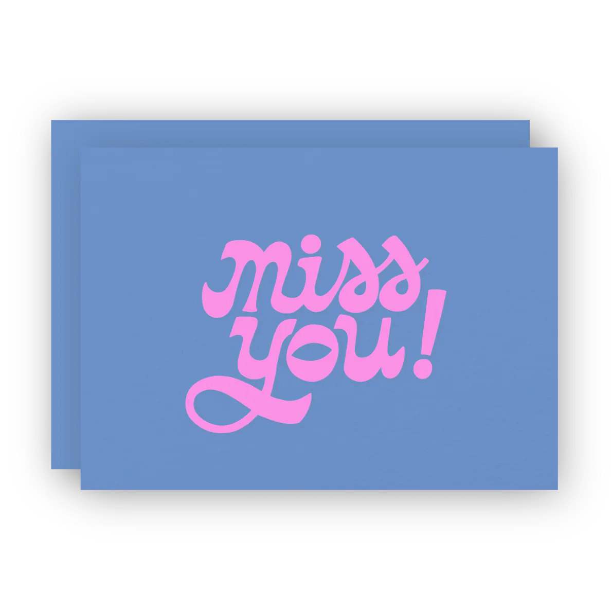 miss you pink foil letterpress greeting card - Image 5