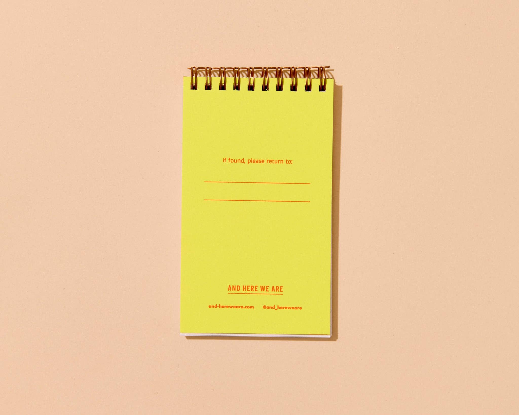 modern letterpress pocket size spiral notebook – red/pink stripe - Image 5