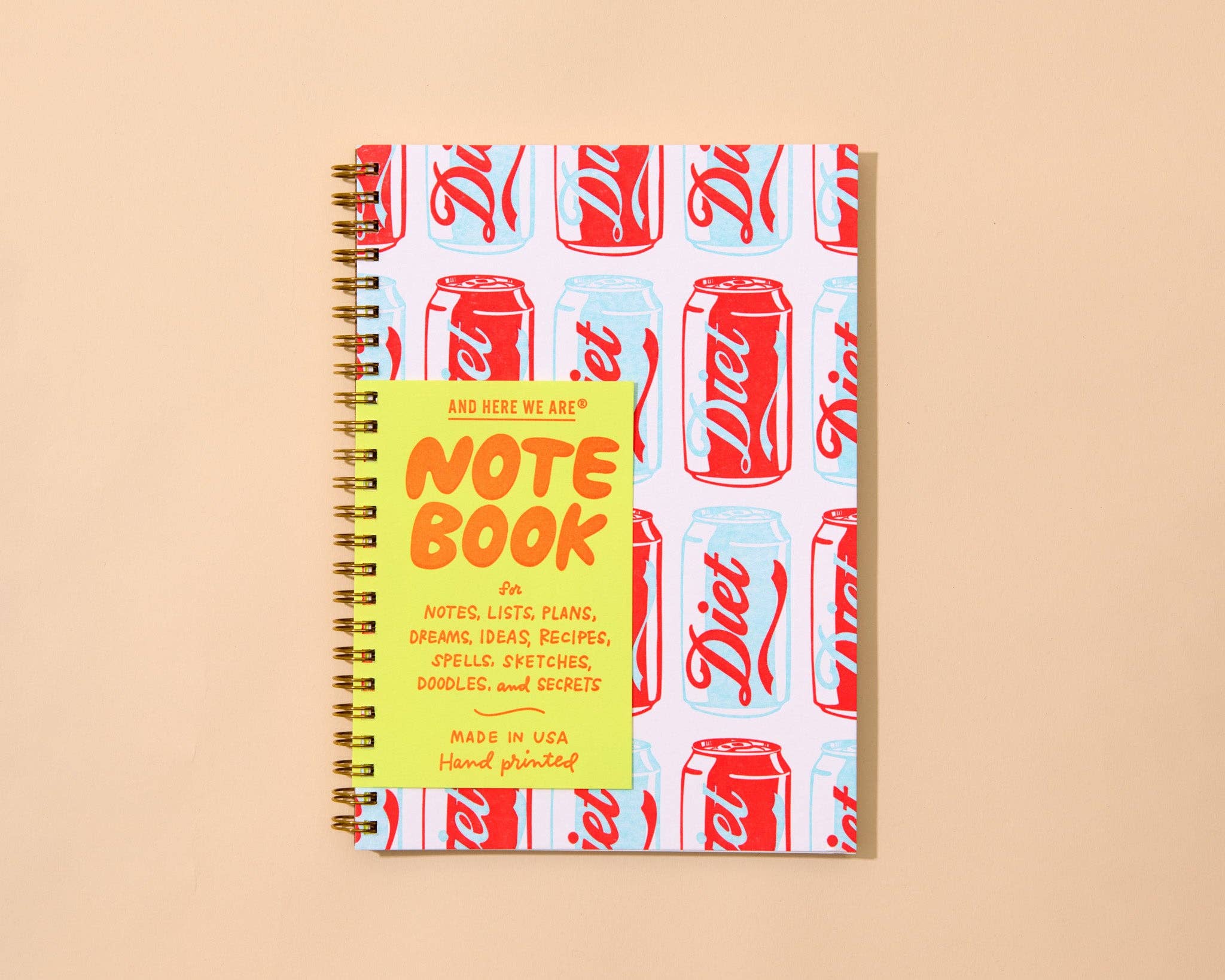 modern letterpress spiral notebook— diet soda - Image 2