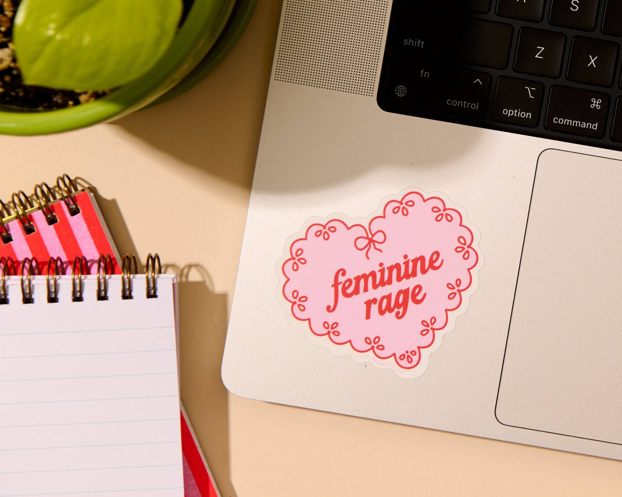 feminine rage heart sticker - Image 2