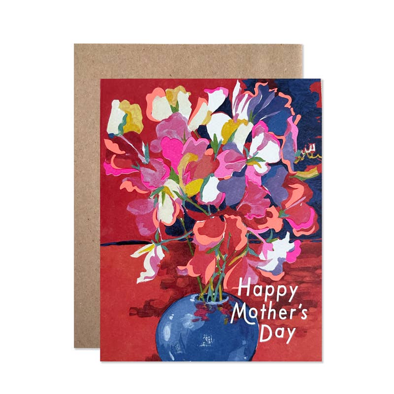 mothers day sweet peas card