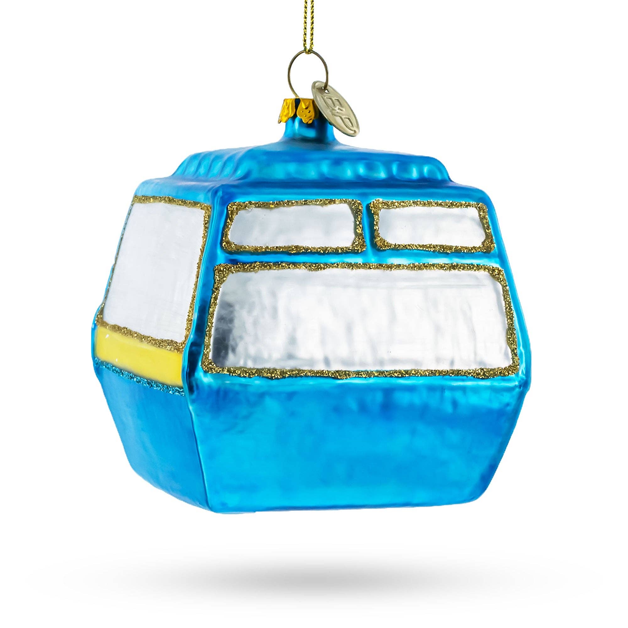 mountain bliss ski gondola glass ornament - Image 3