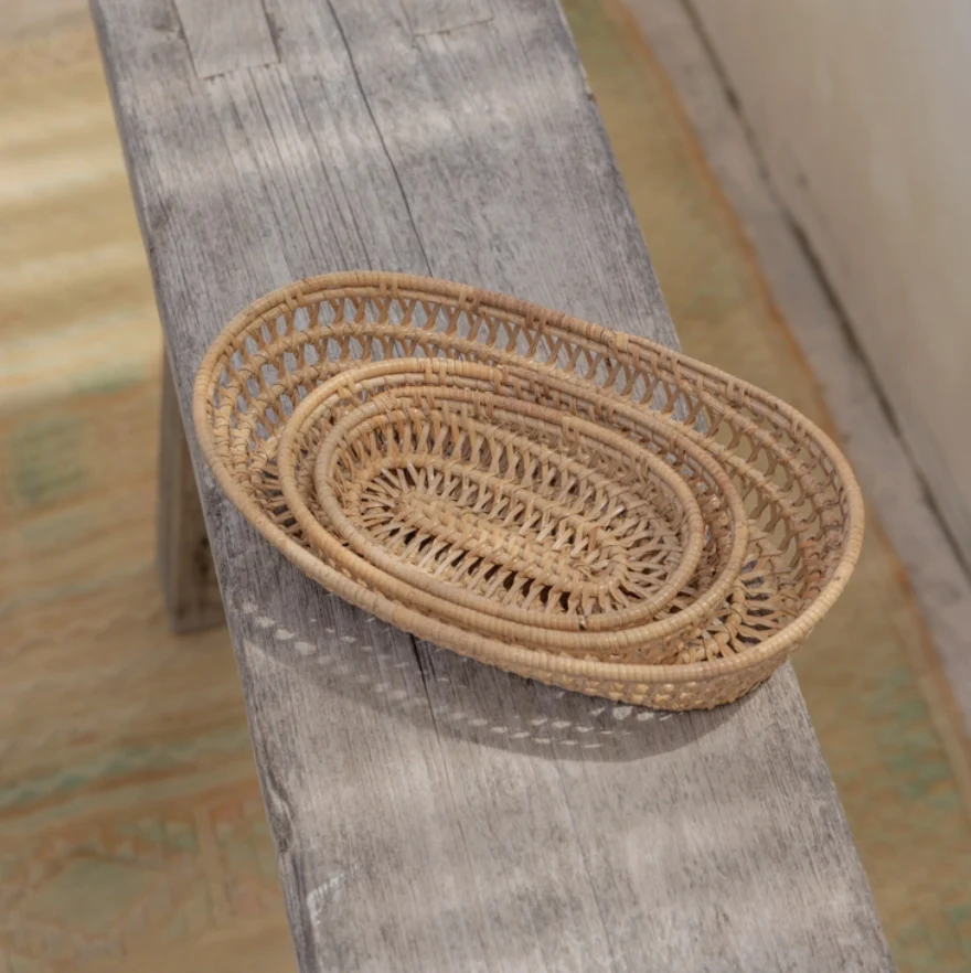 oval rattan baskets - Image 3
