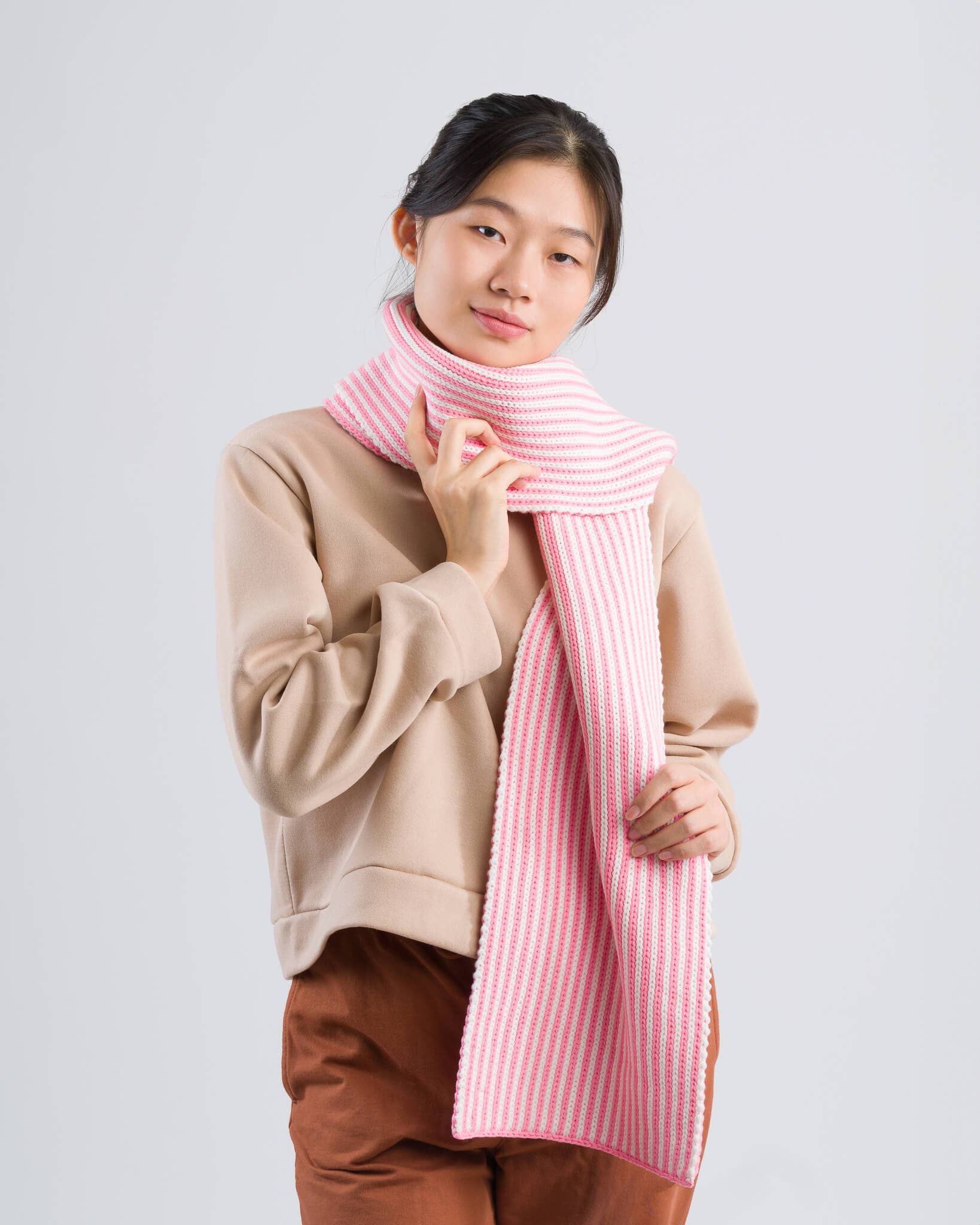 pinstripe big scarf - Image 4
