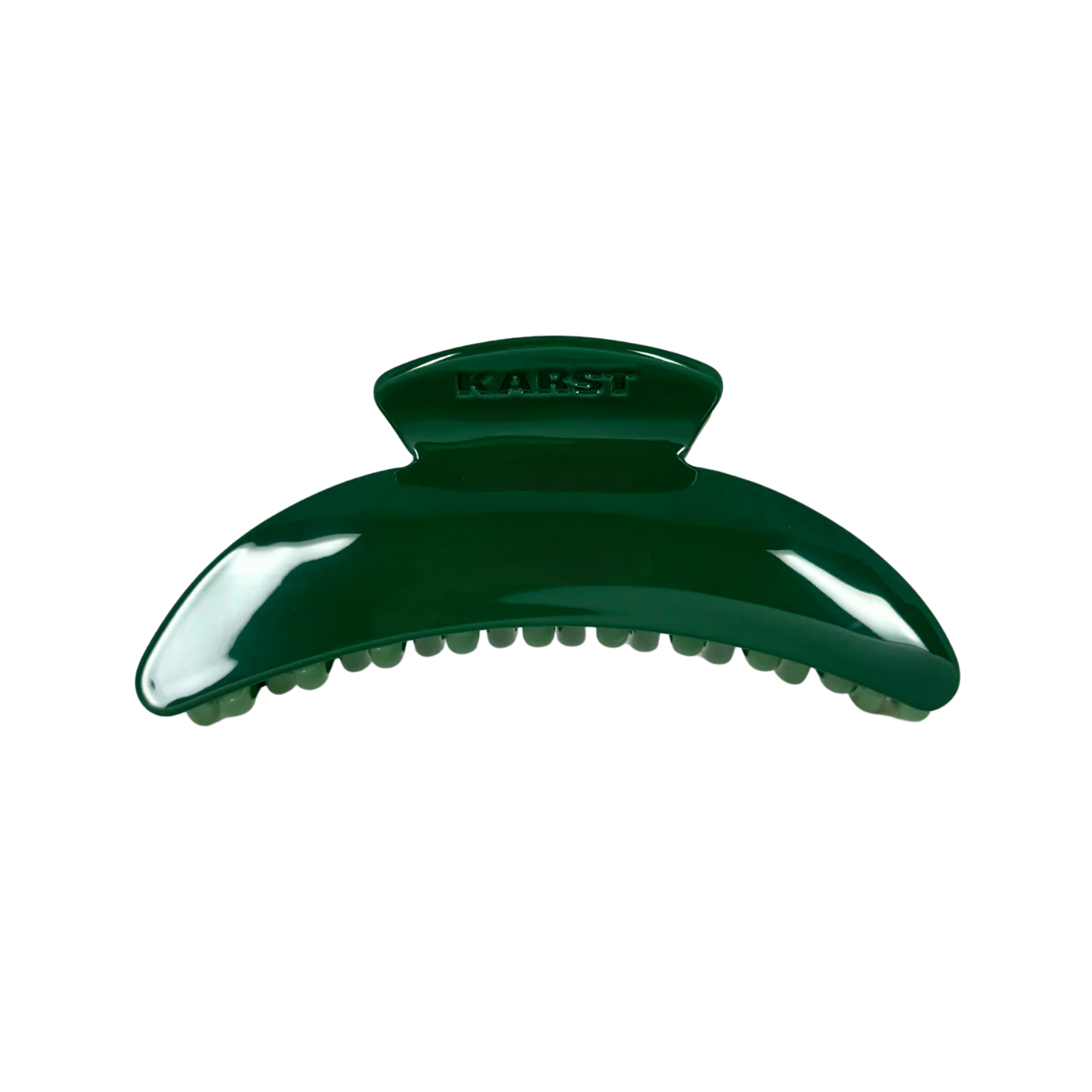 slim hair claw clip — evergreen