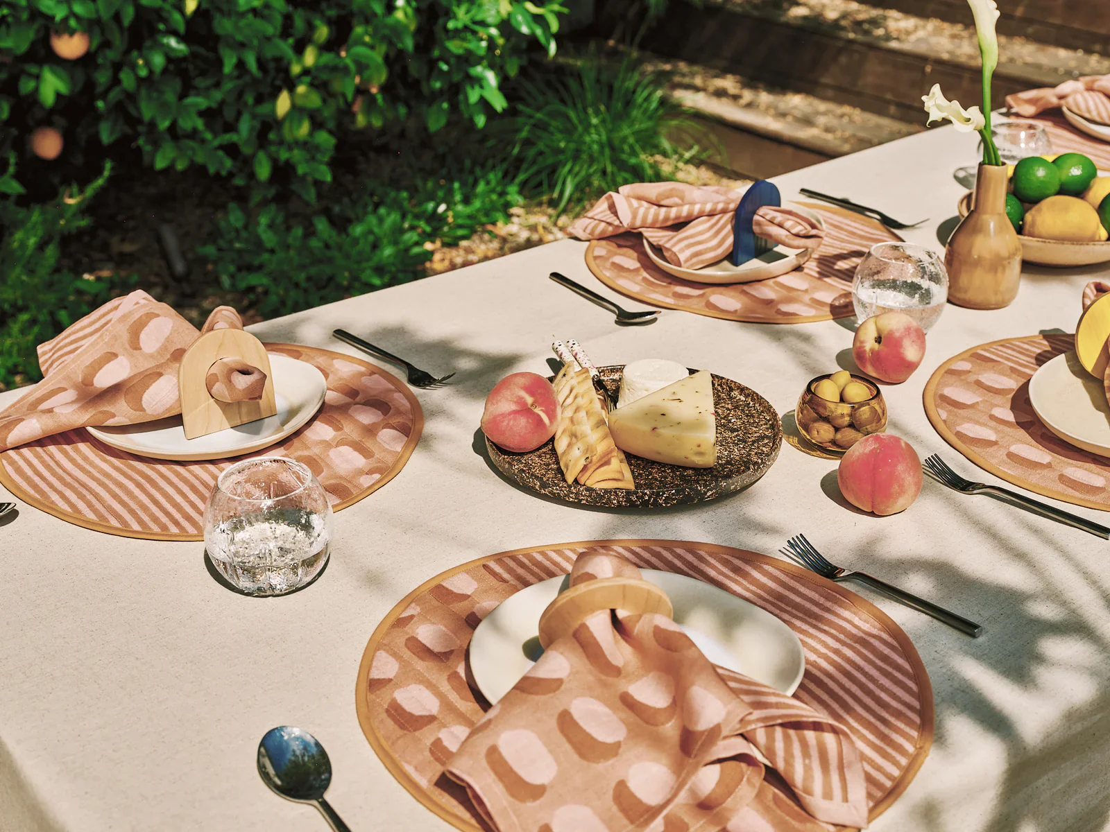 sonora block printed table napkins (set of 2) sand - Image 3