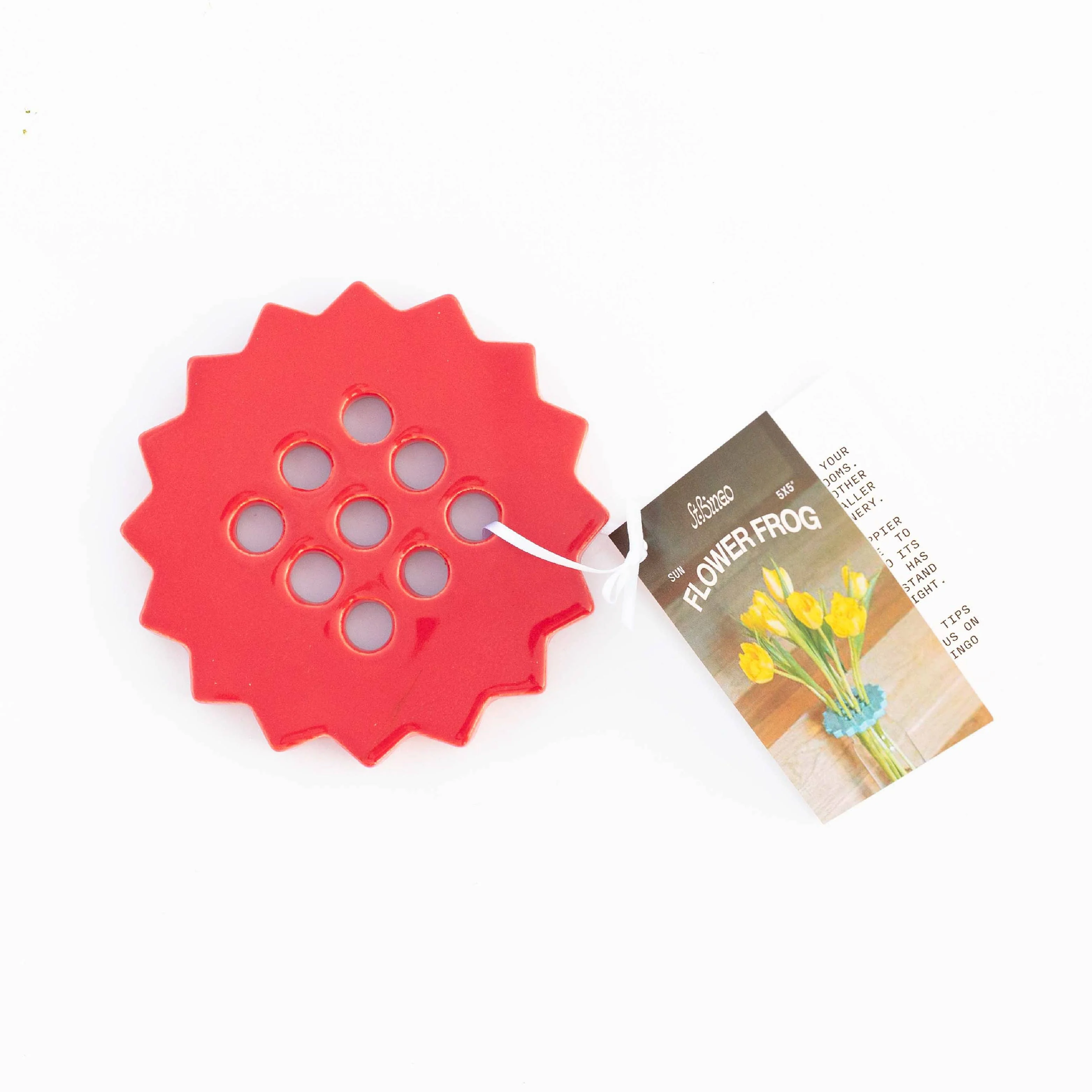 sunshine flower frog | ruby red | ceramic lid - Image 10