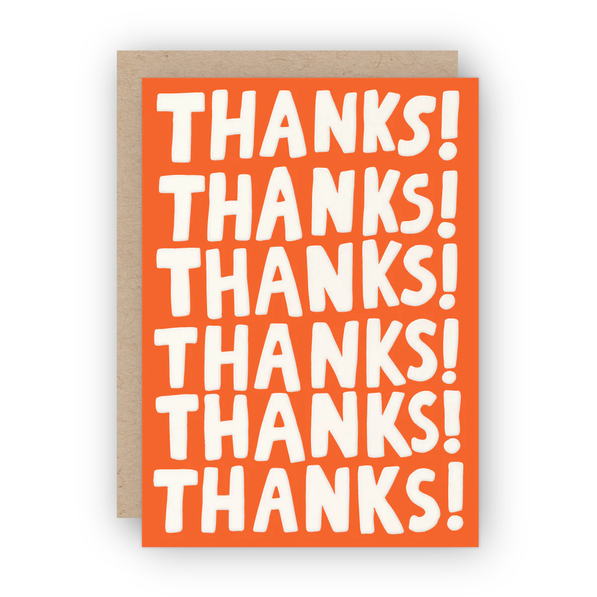 Thanks! Thanks! Thanks! letterpress greeting card - Image 5