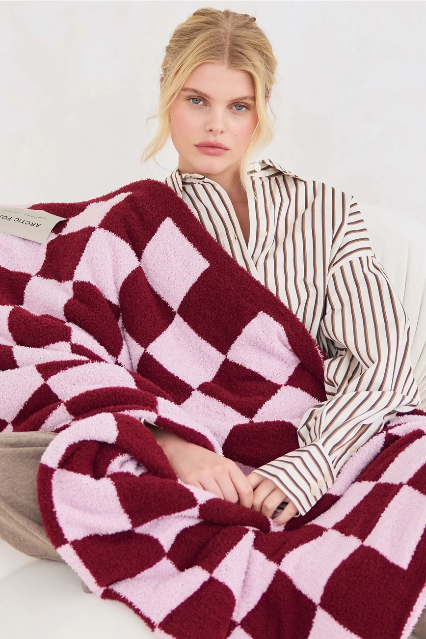 the teddy throw - 100% recycled - checkered - Image 16