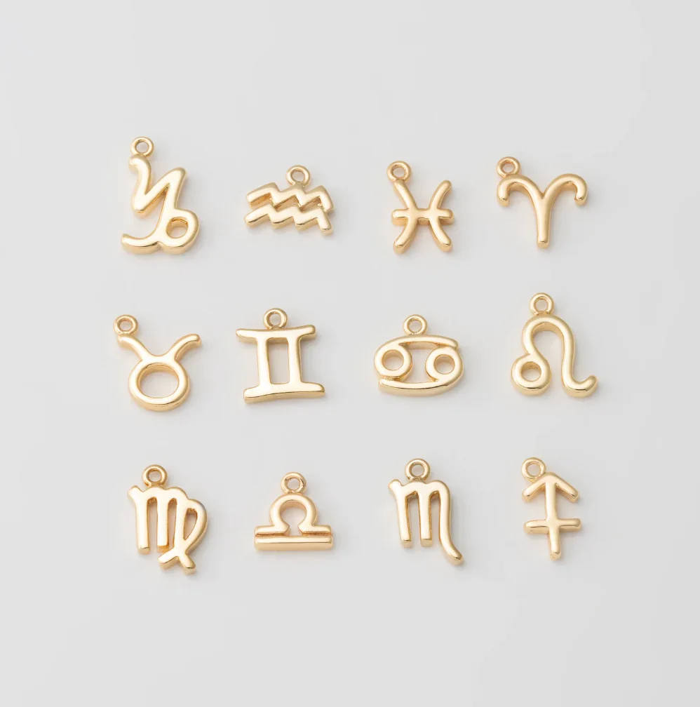 tiny zodiac sign charm
