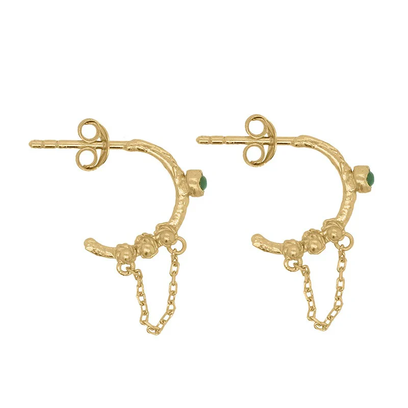 urraca earrings w. jade - Image 4