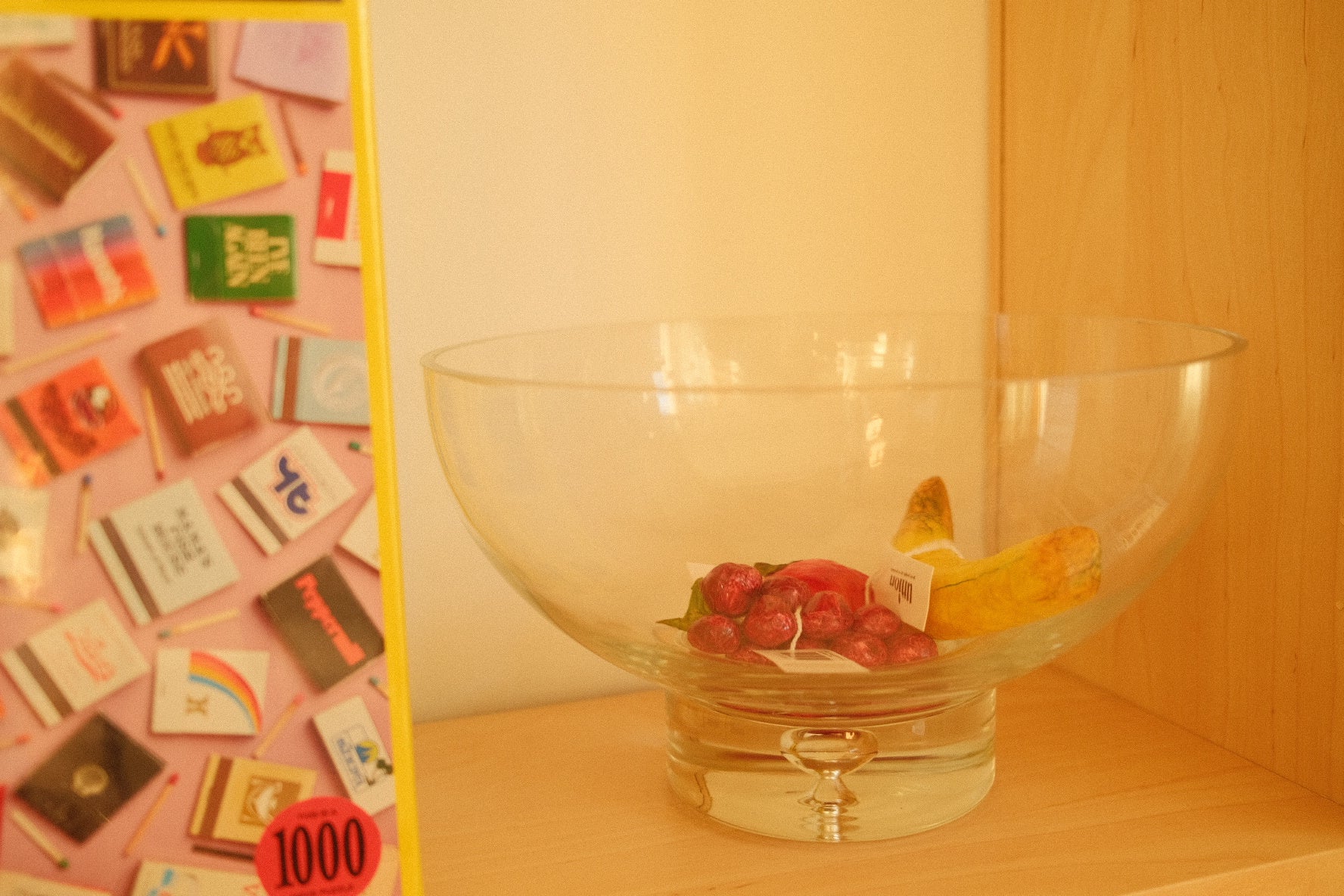 vintage glass pedestal fruit bowl - Image 4