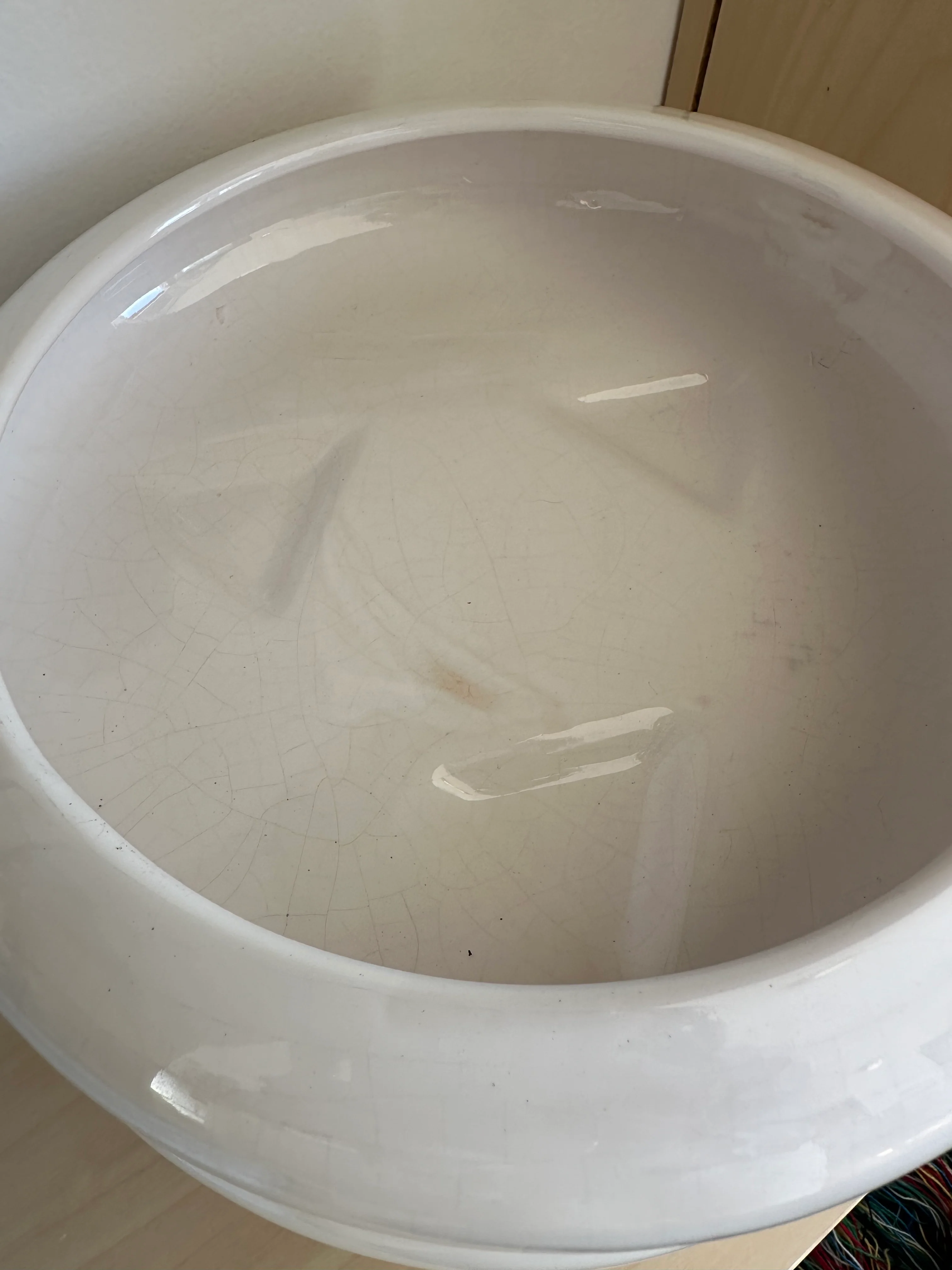 vintage single stack ceramic short planter - Image 3