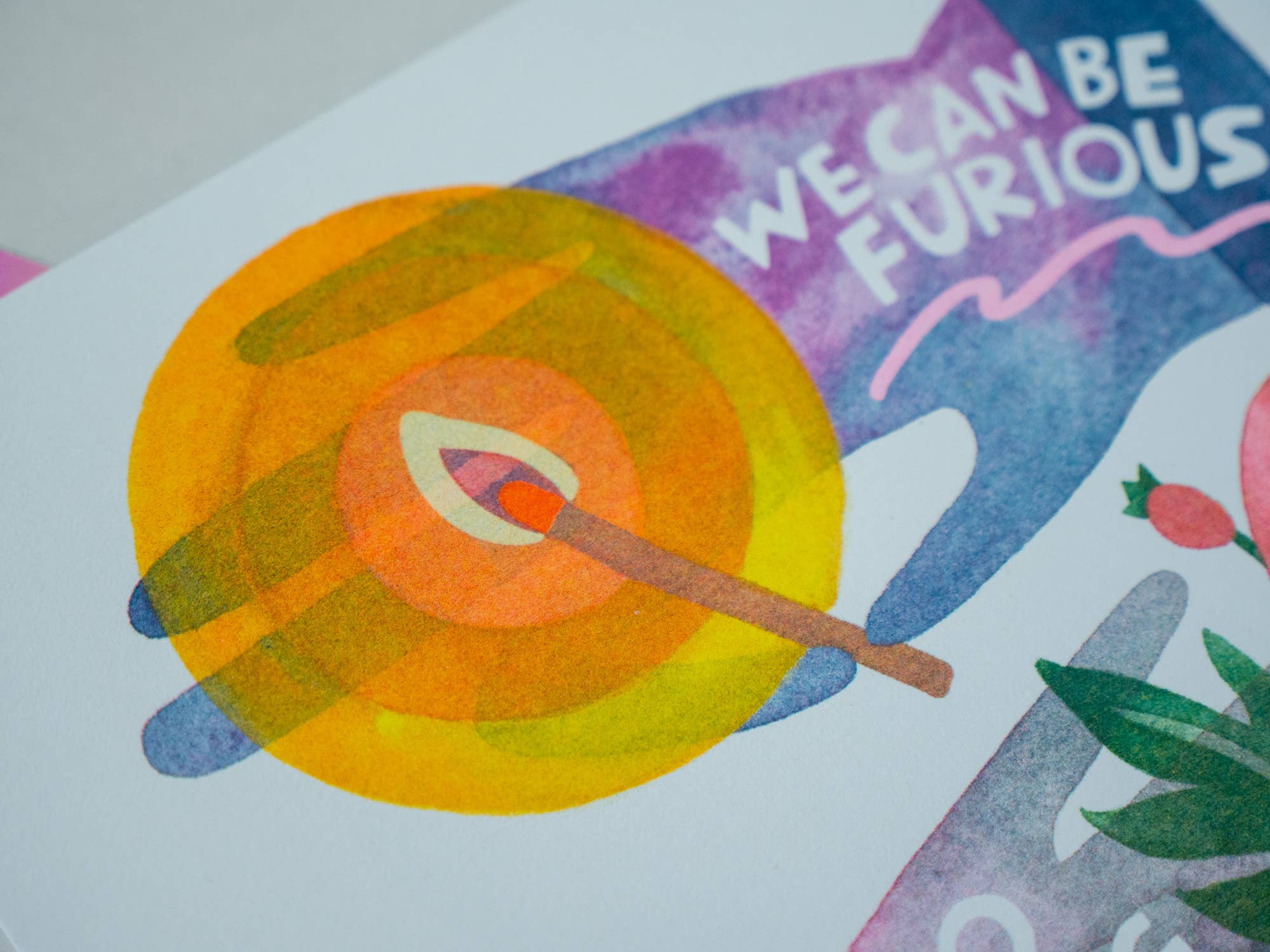 we can be furious and also flourishing - risograph art print - Image 2
