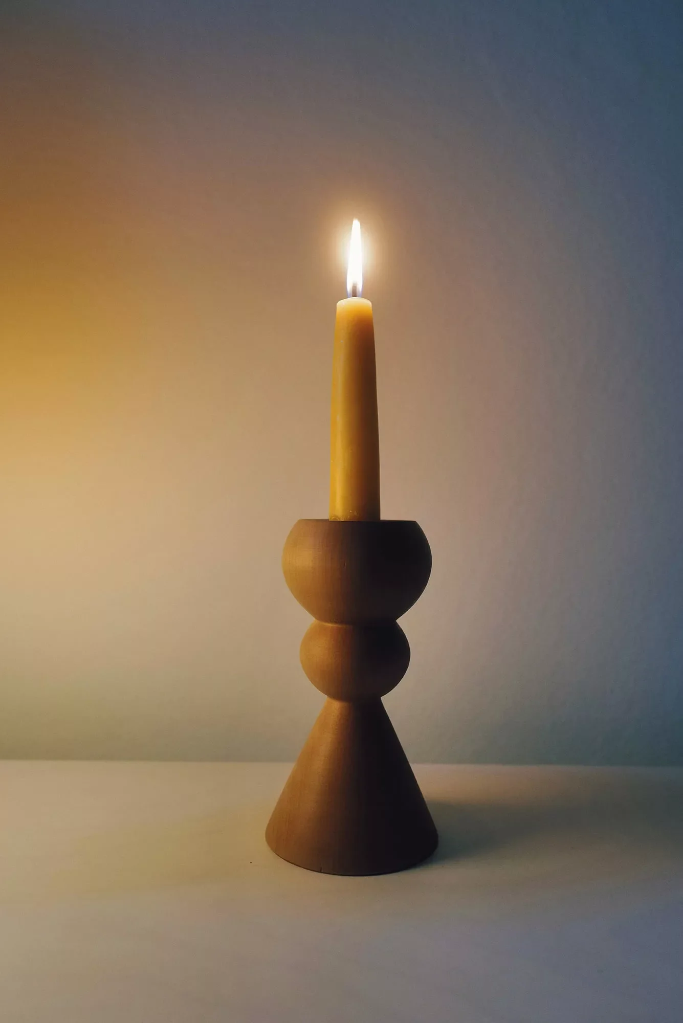 wooden candleholder beech no.2 - Image 3